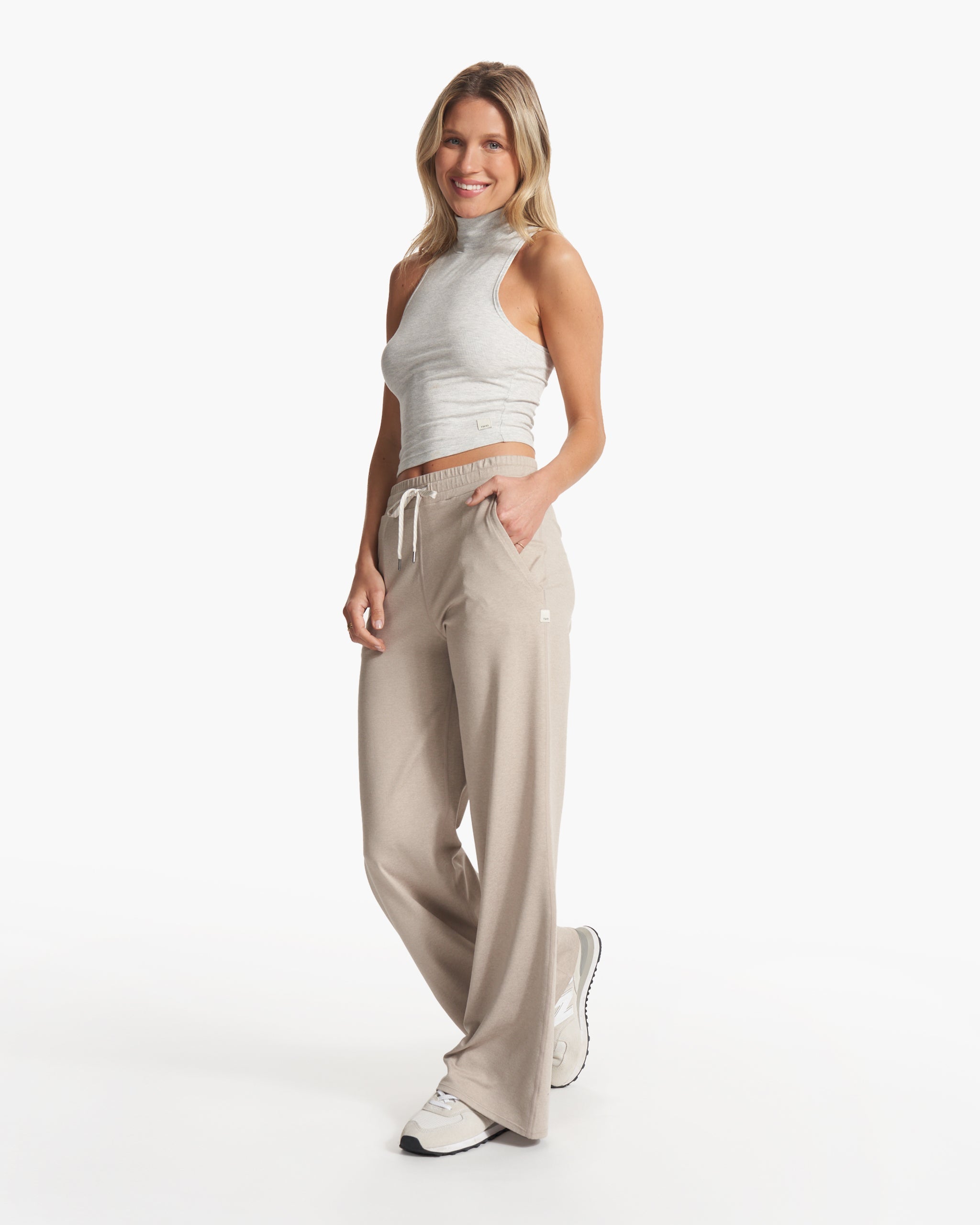 Halo Essential Wideleg Pant | Dark Salt Heather