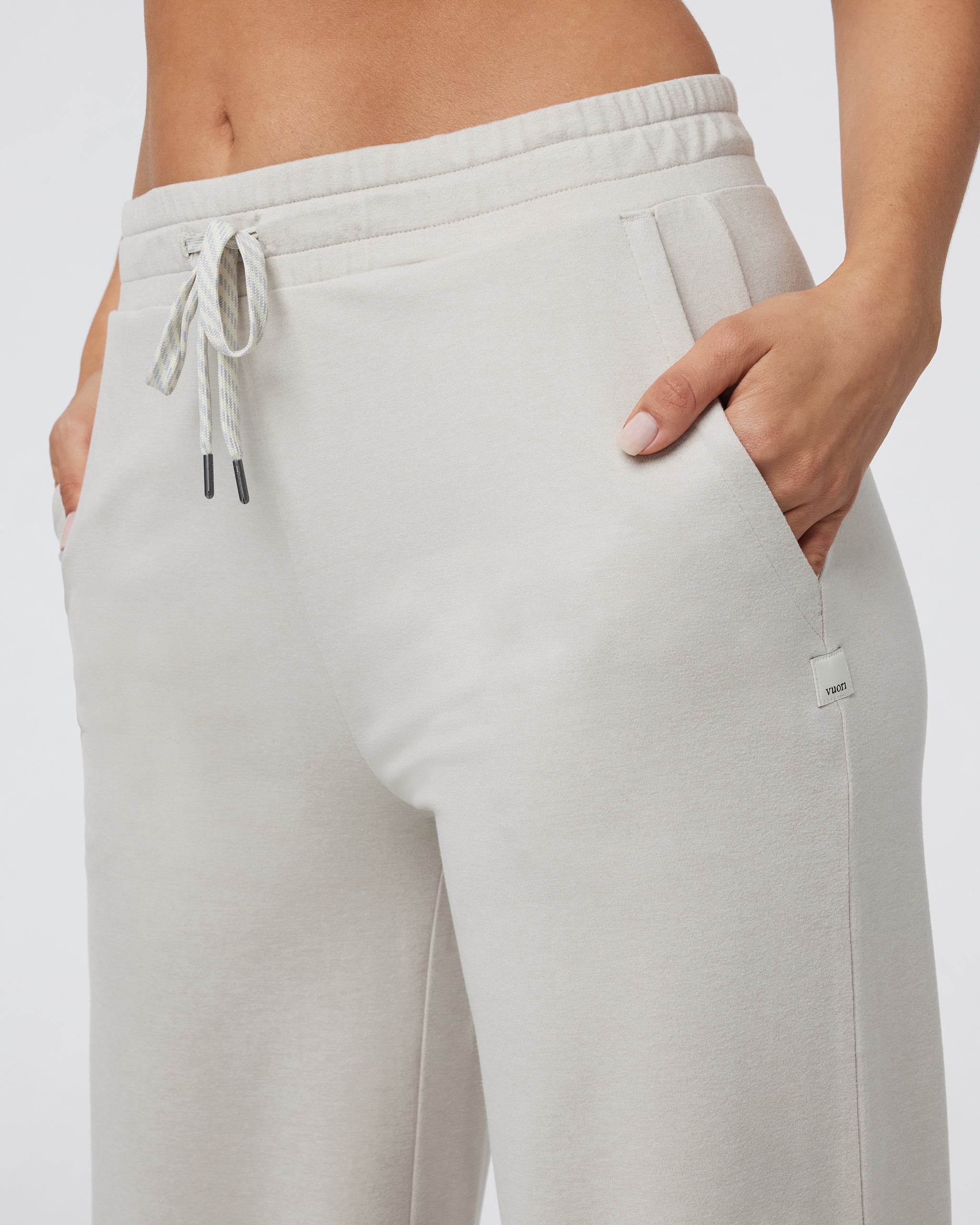 Halo Essential Wideleg Pant | Ecru Heather