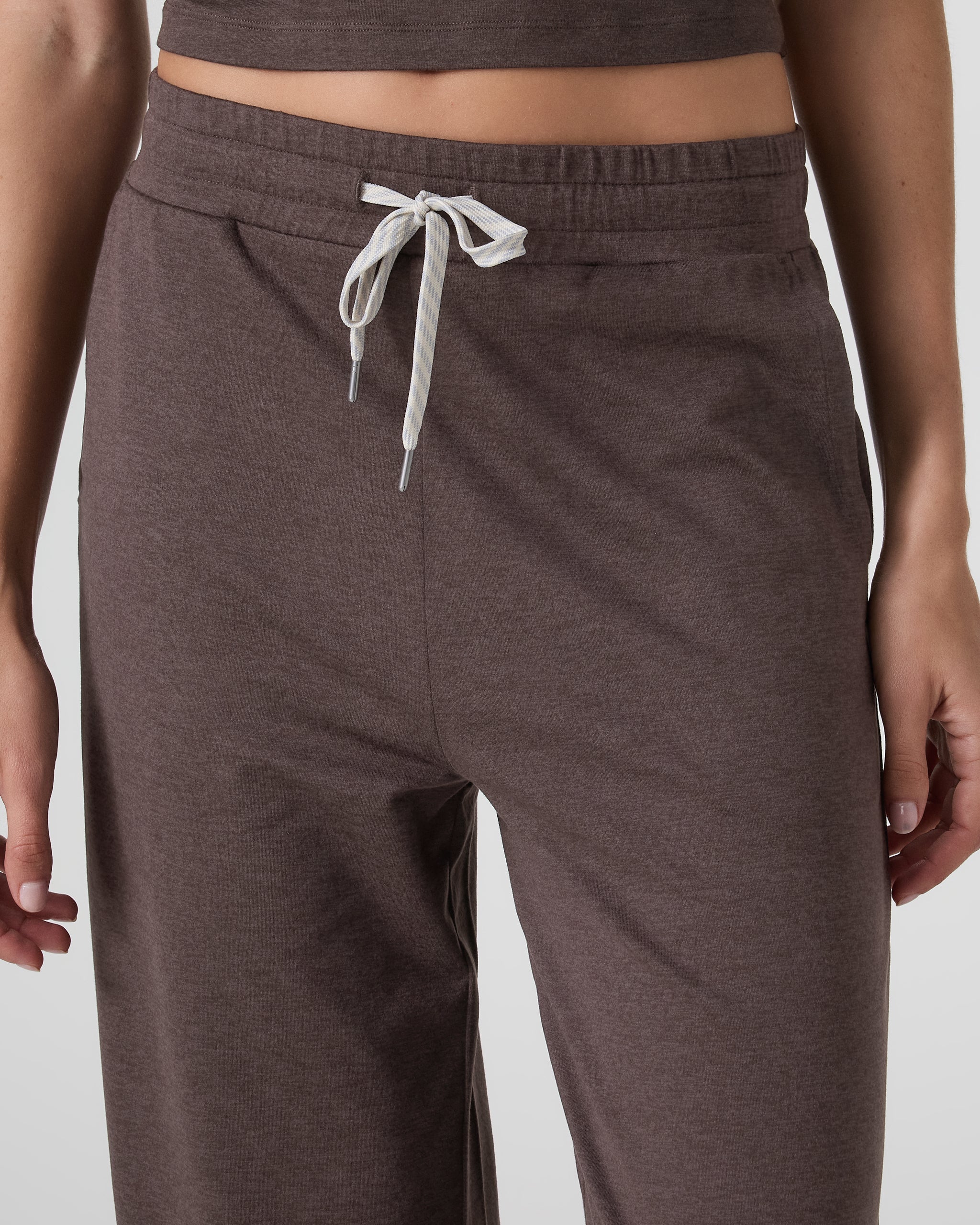 Halo Essential Wideleg Pant - Long | Java Heather