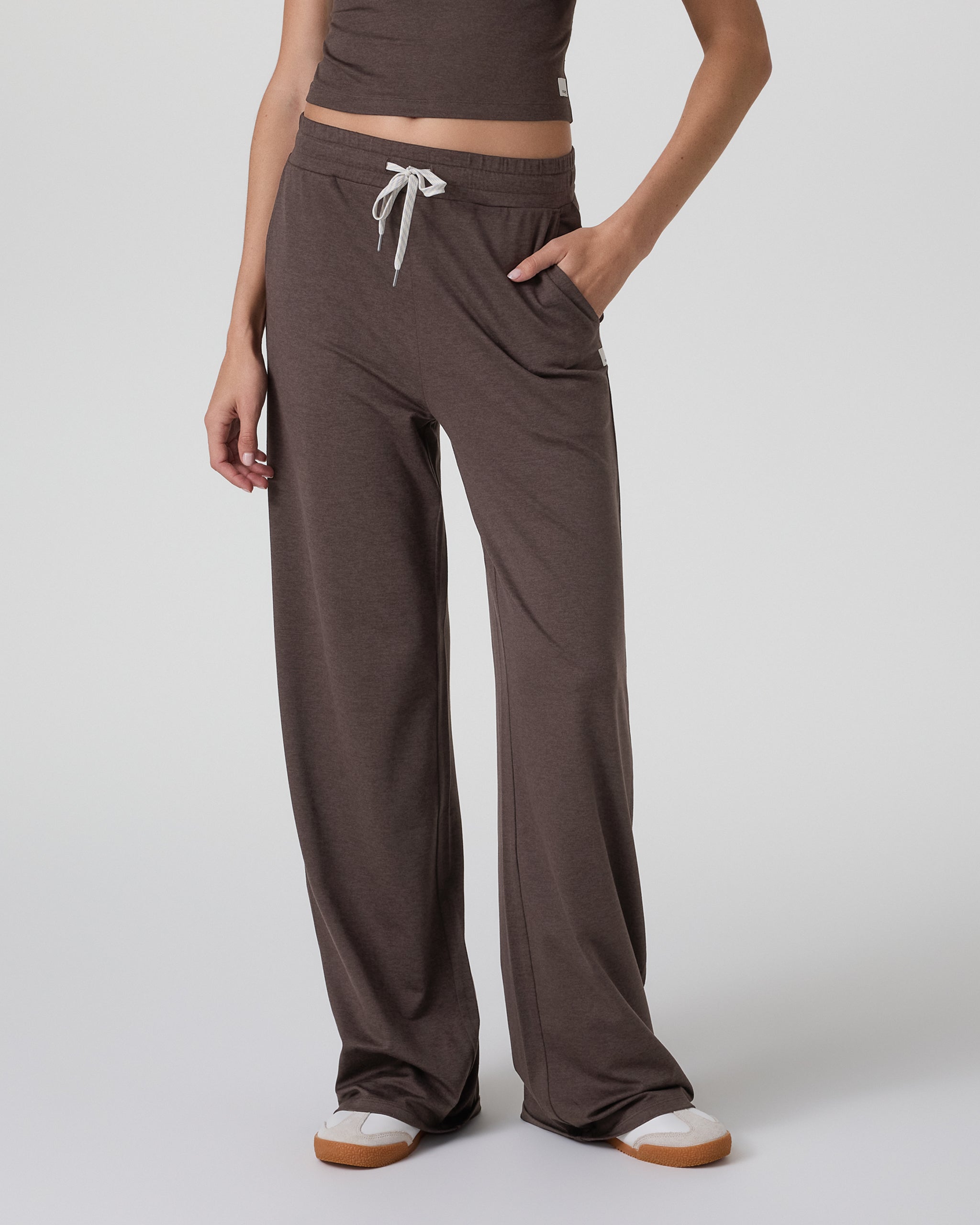 Halo Essential Wideleg Pant | Java Heather