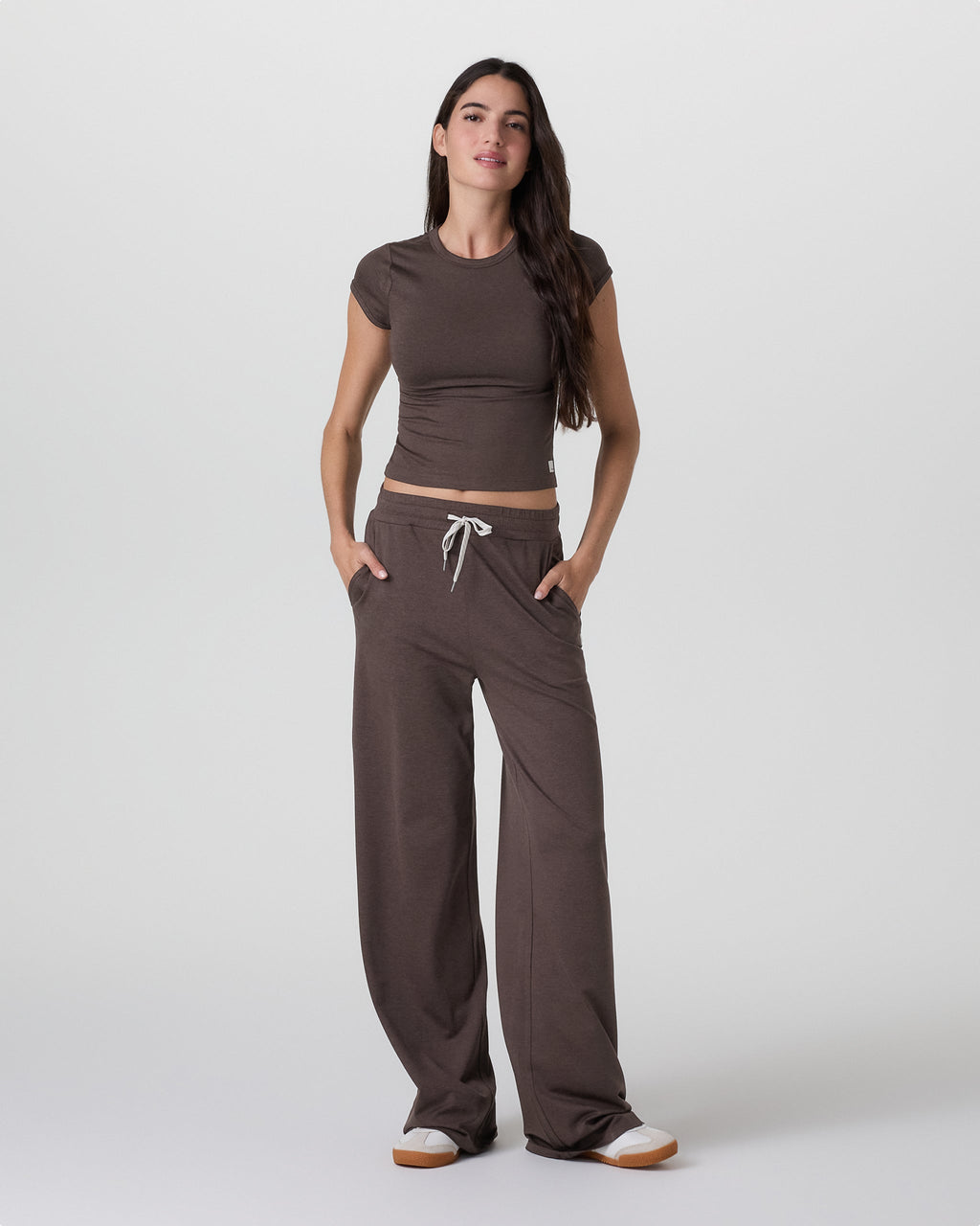 Halo Essential Wideleg Pant - Short | Java Heather