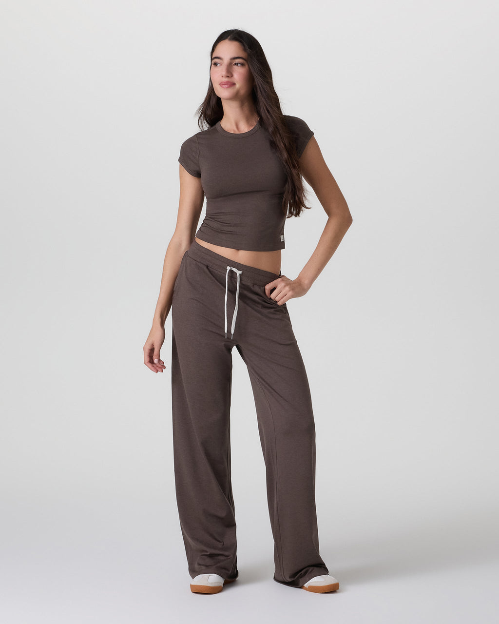 Halo Essential Wideleg Pant - Long | Java Heather