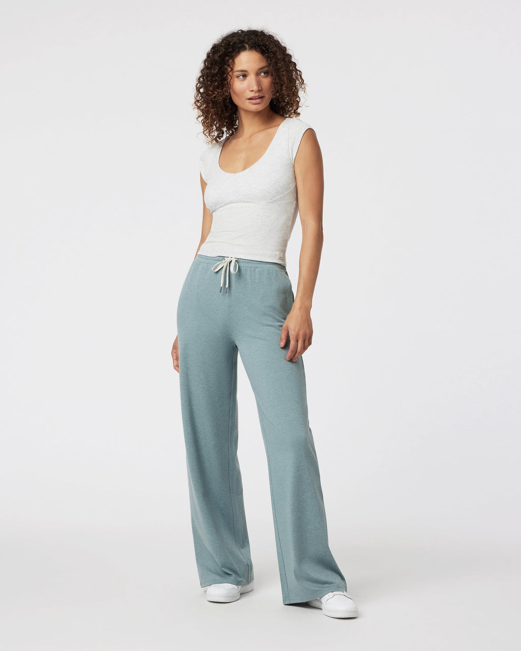 Halo Essential Wideleg Pant | Vintage Pistachio Heather