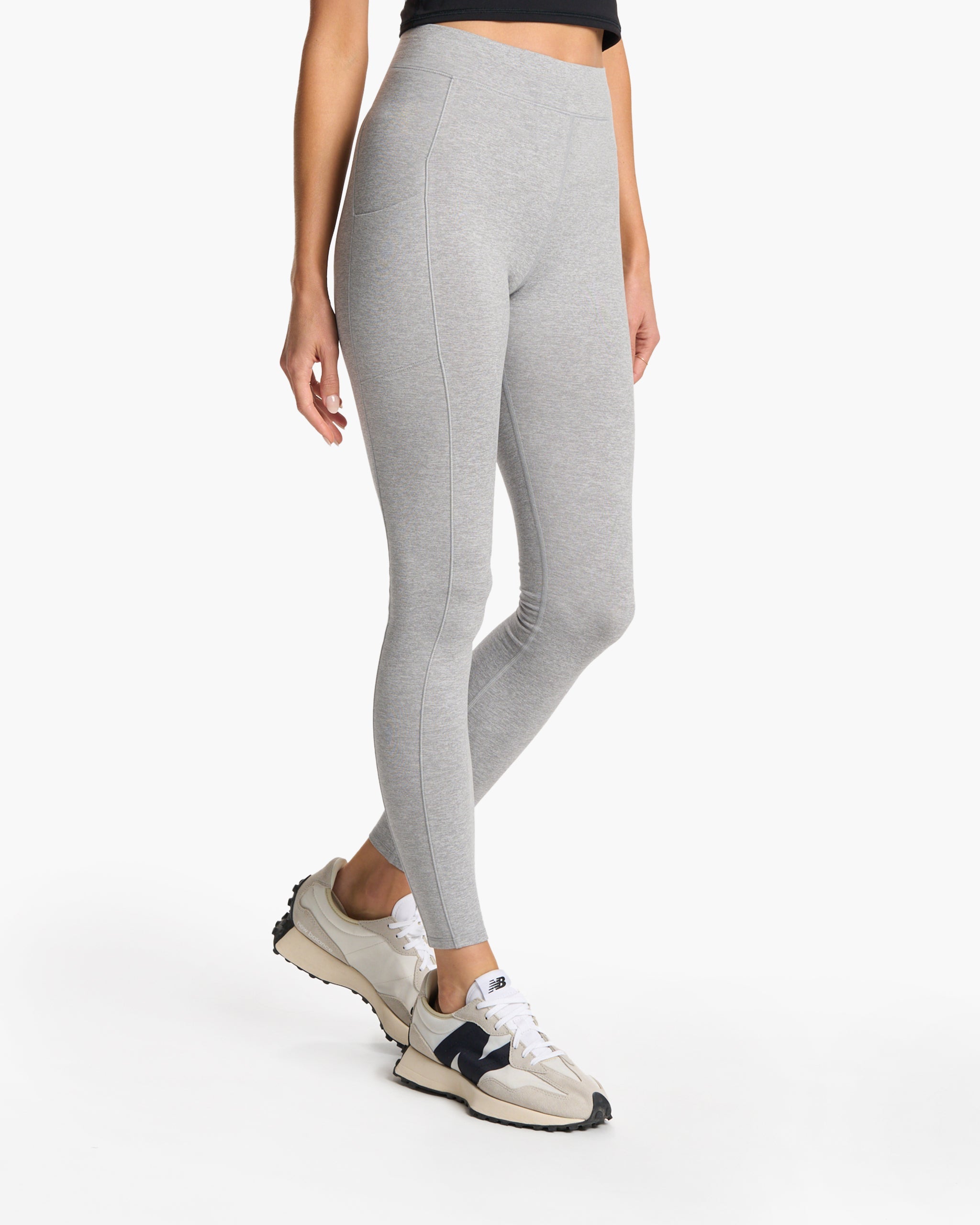 Granite Pocket Legging | Light Heather Grey