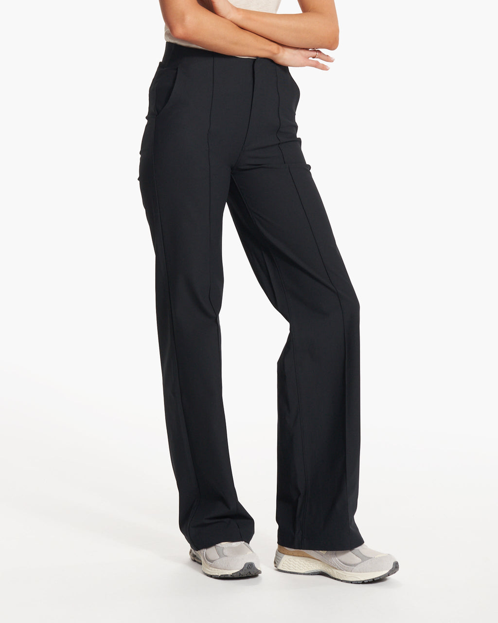Womens Meta Wideleg Pant - Long | Black