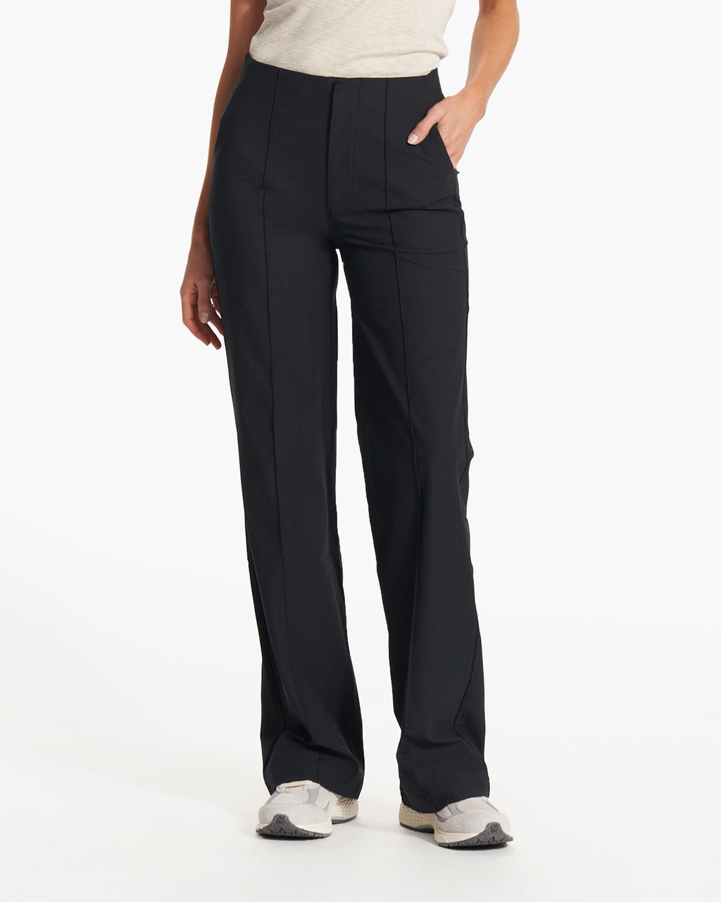 Womens Meta Wideleg Pant - Long | Black