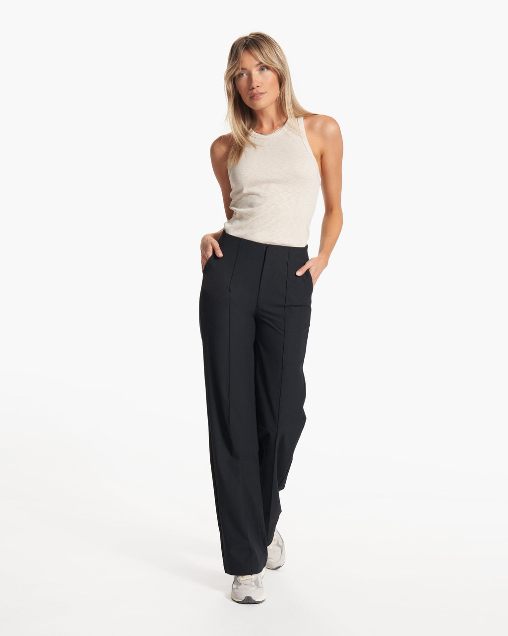 Womens Meta Wideleg Pant - Long | Black