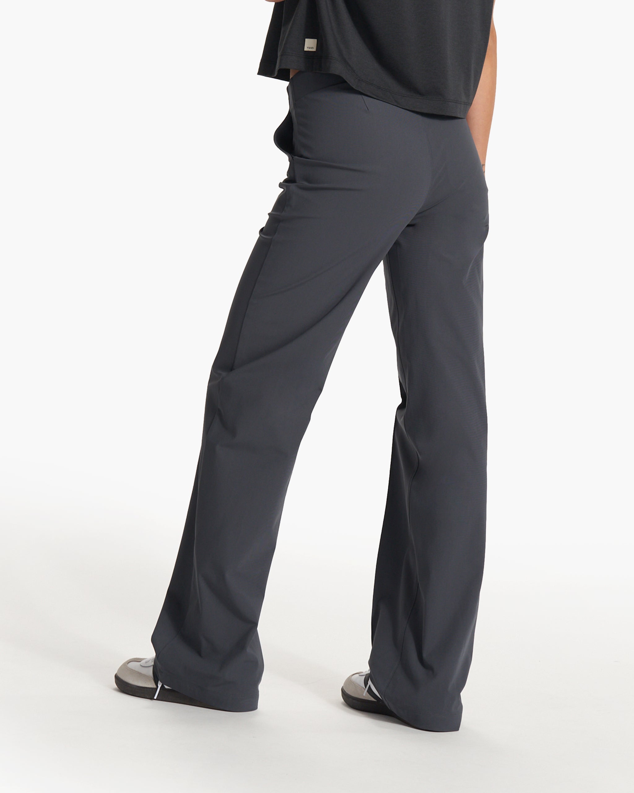 Womens Meta Wideleg Pant - Long | Charcoal