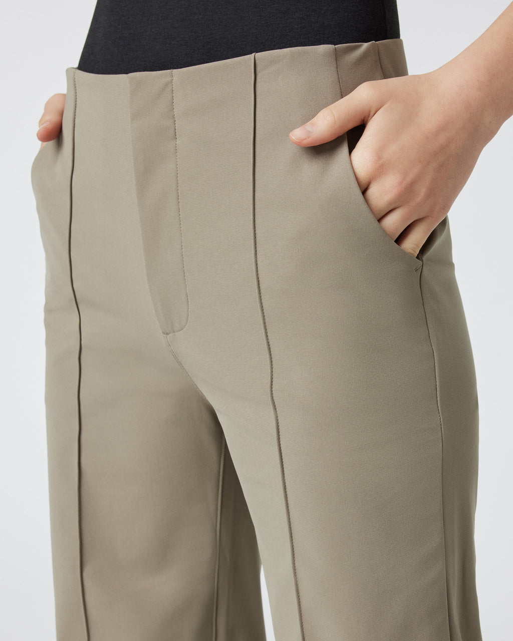 Womens Meta Wideleg Pant - Long | Taupe