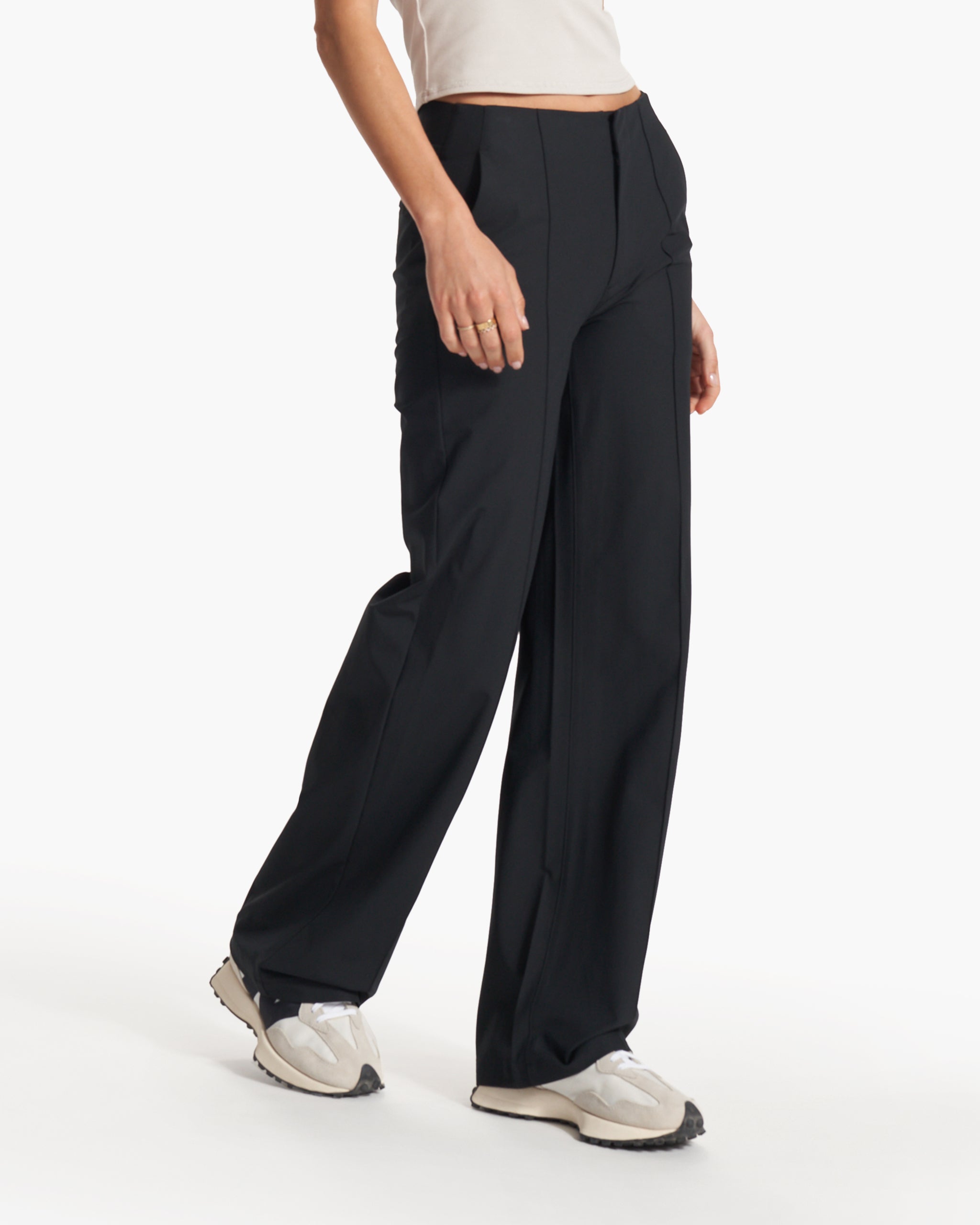 Womens Meta Wideleg Pant | Black