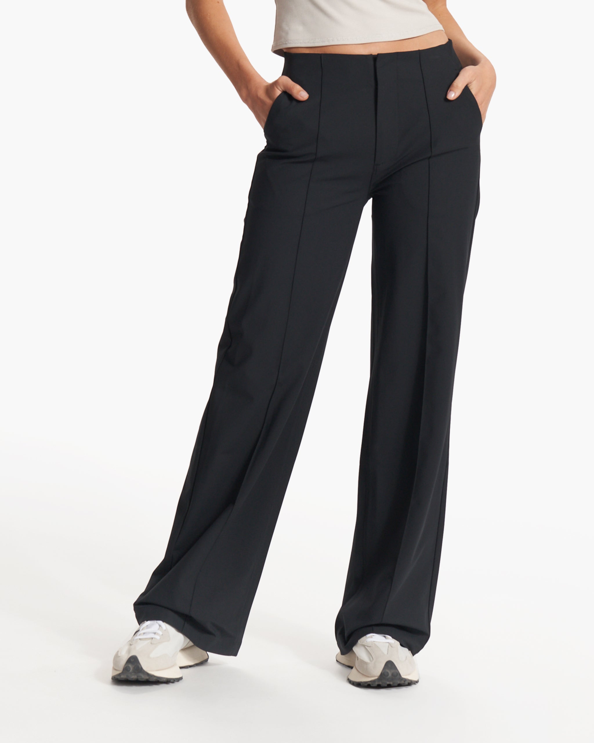 Womens Meta Wideleg Pant | Black