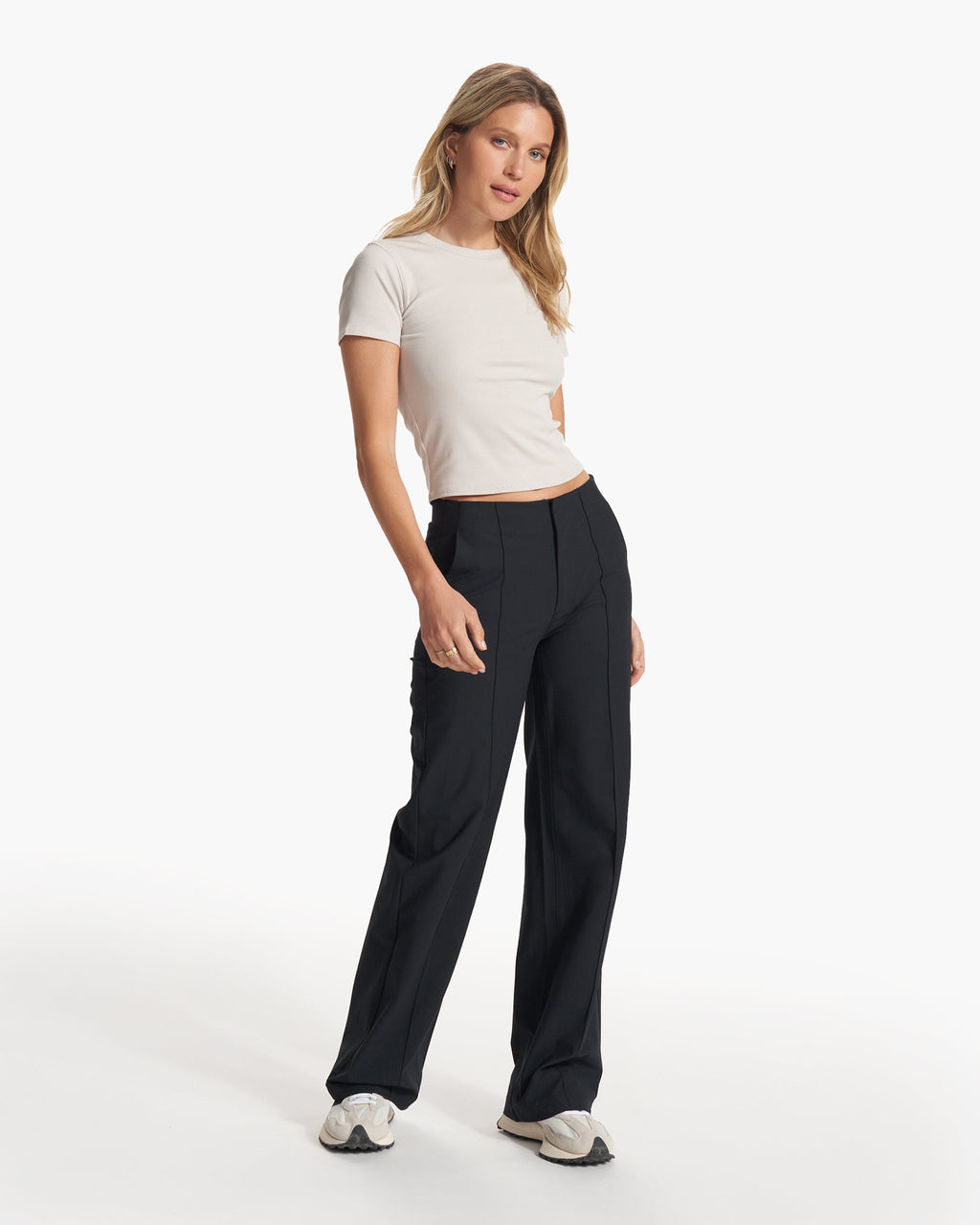 Womens Meta Wideleg Pant | Black