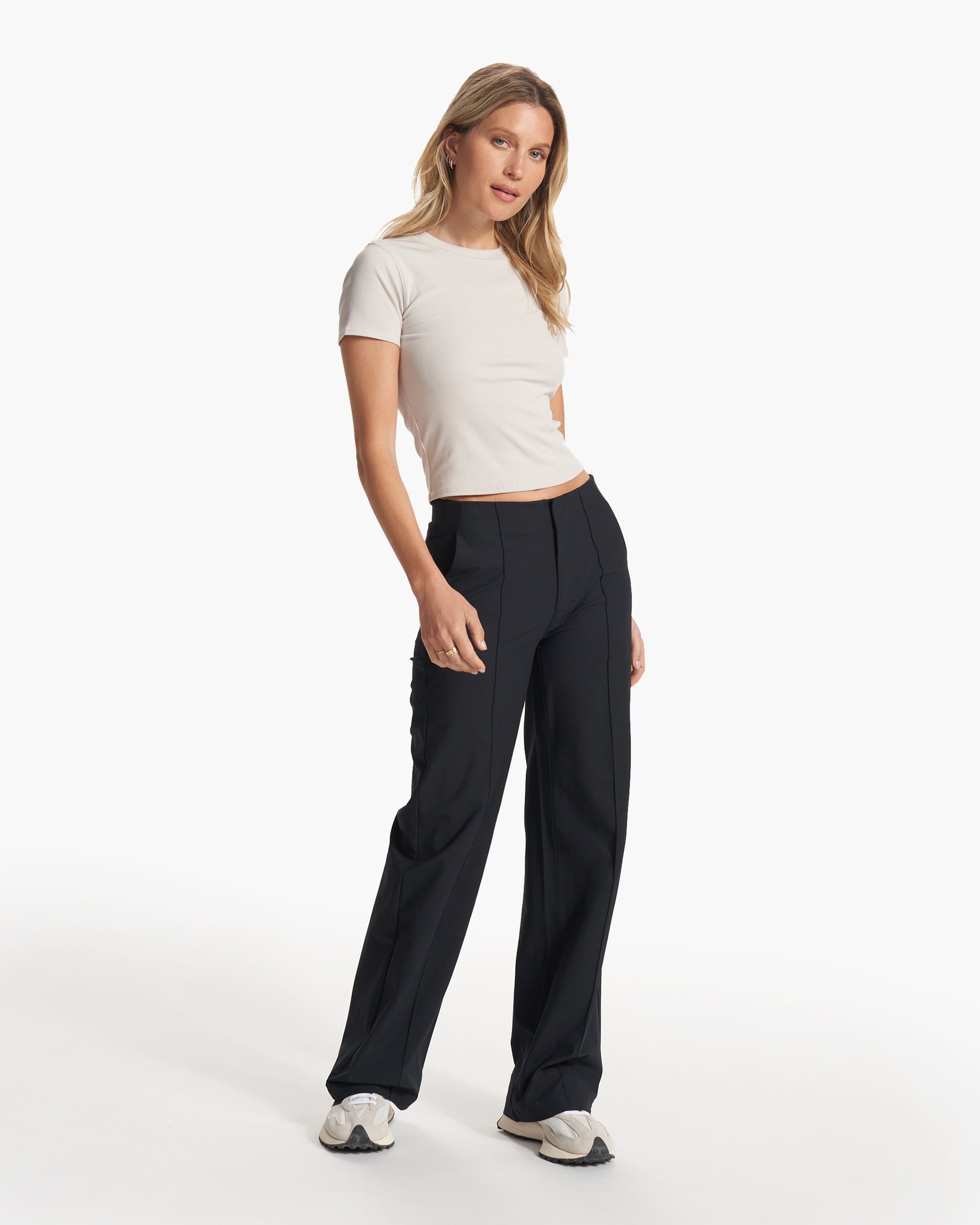Womens Meta Wideleg Pant | Black