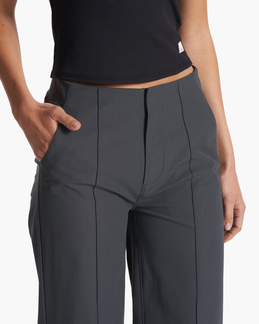 Womens Meta Wideleg Pant | Charcoal