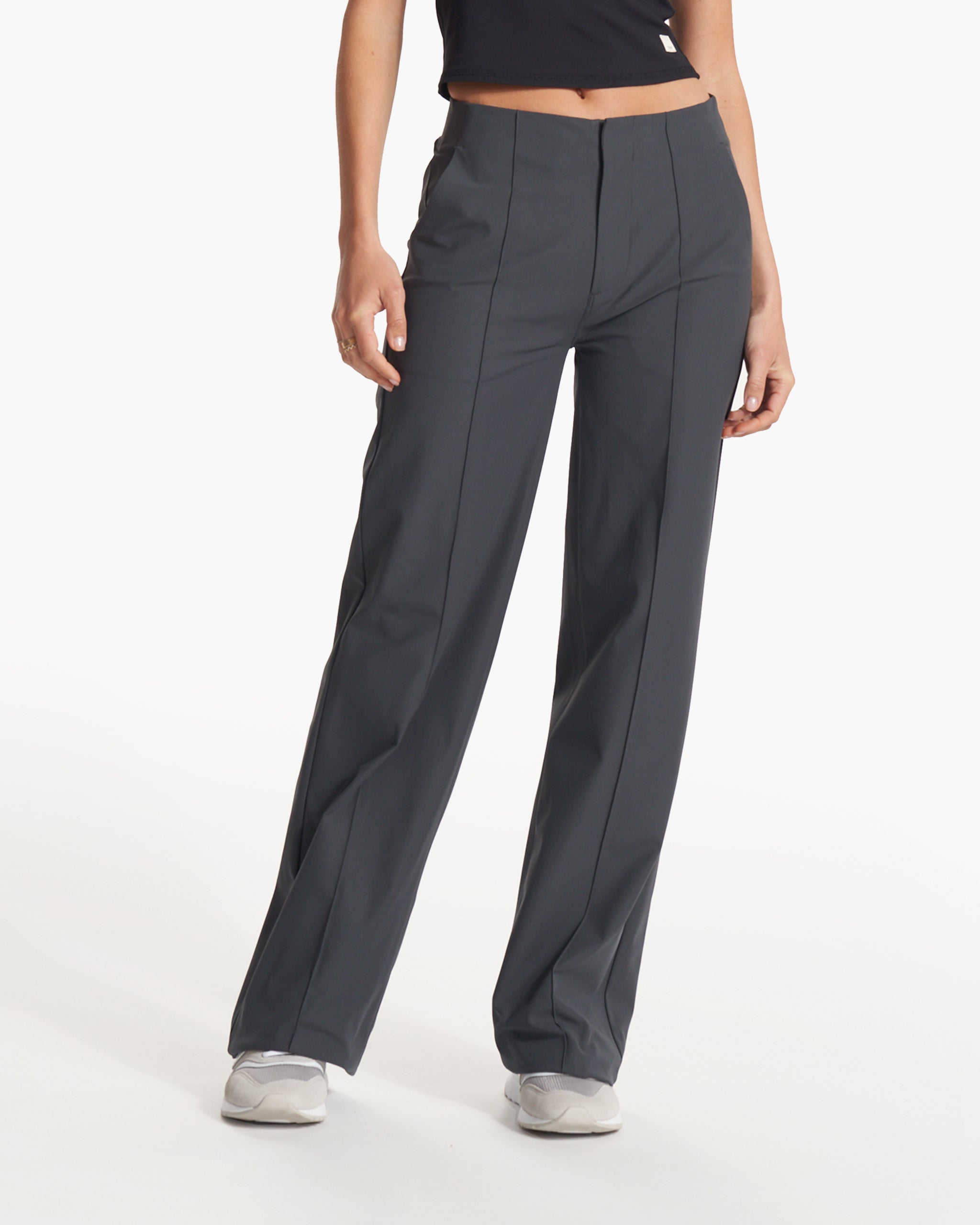 Womens Meta Wideleg Pant | Charcoal