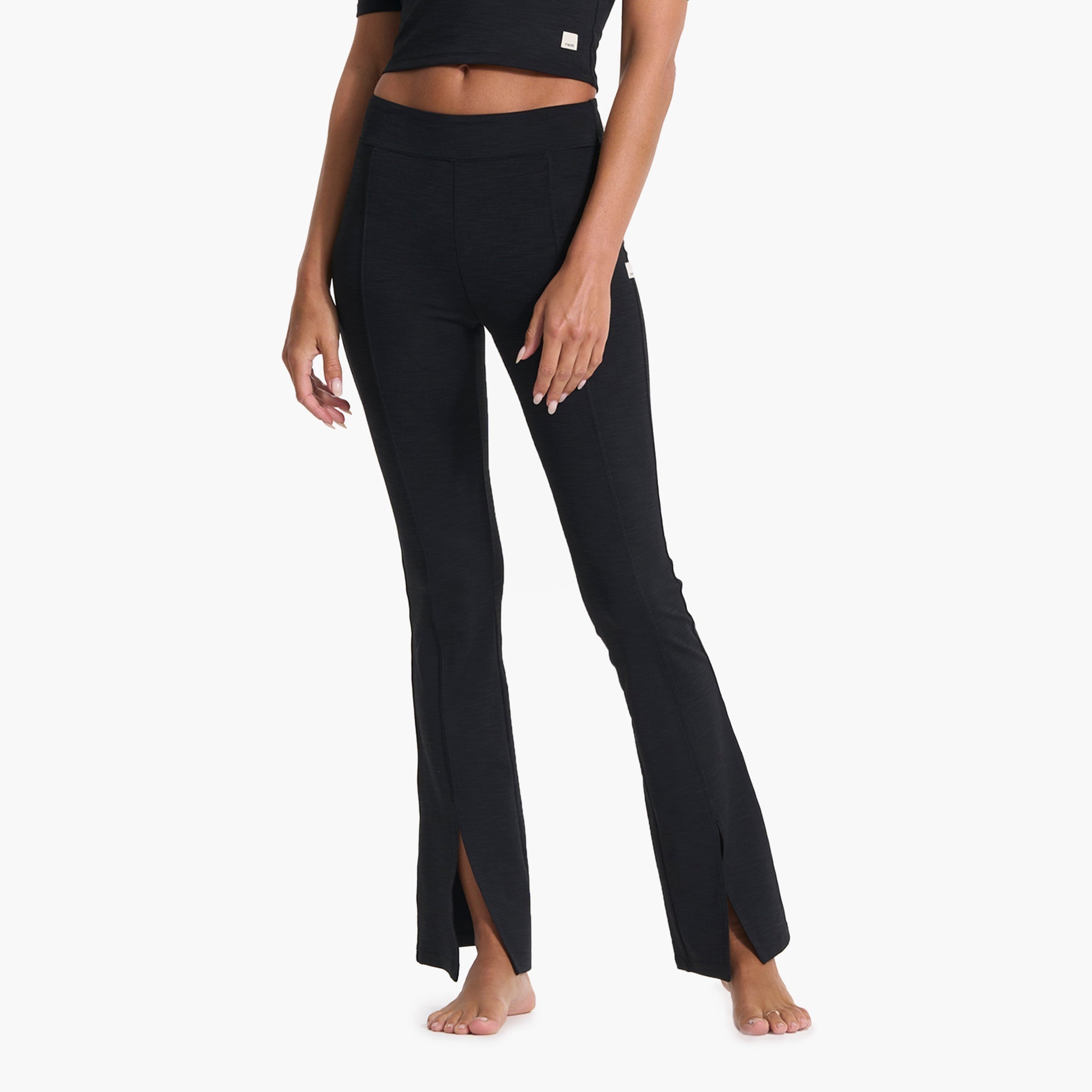 Lux Rib Split Bootcut | Black