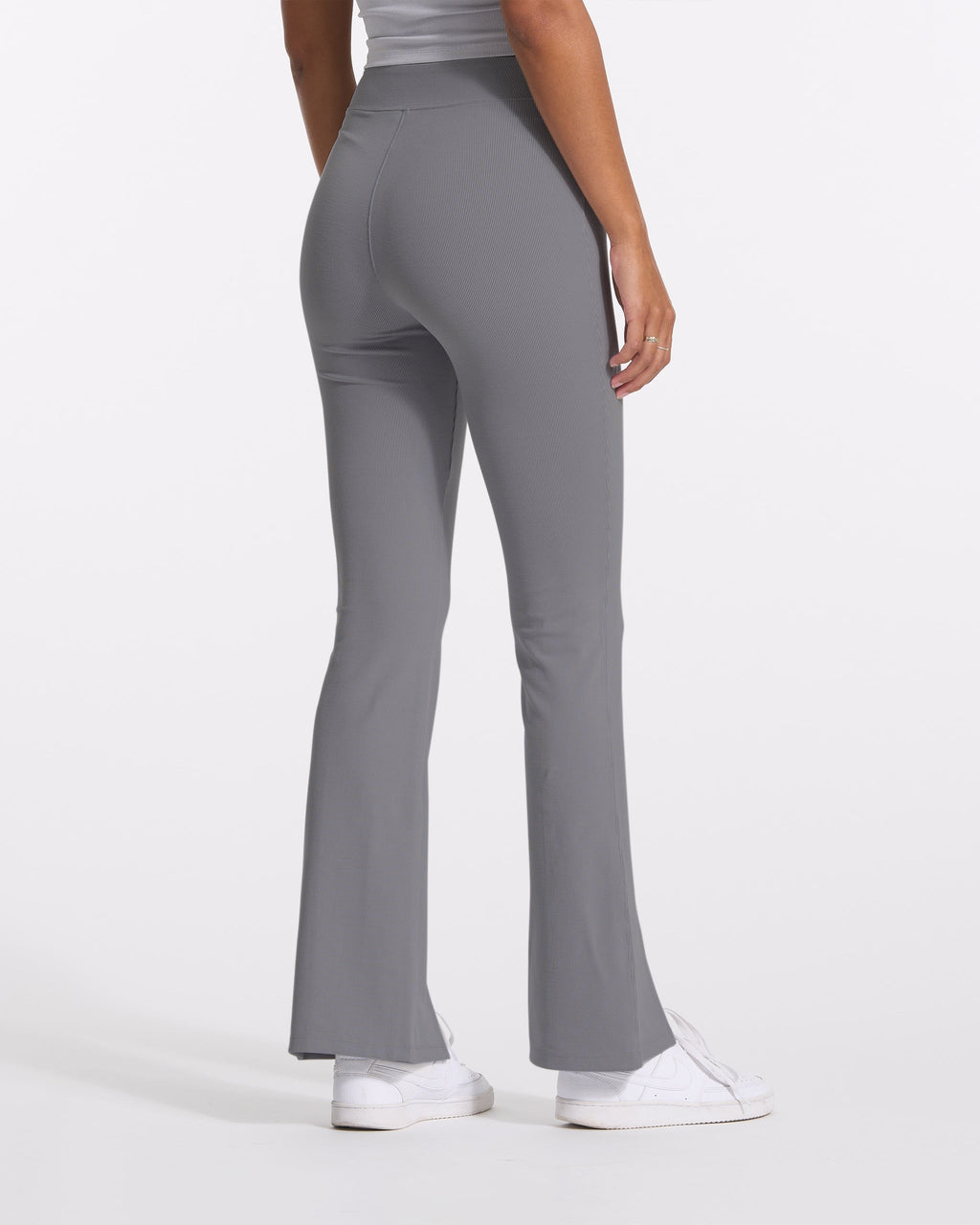 Lux Rib Split Bootcut | Heather Grey