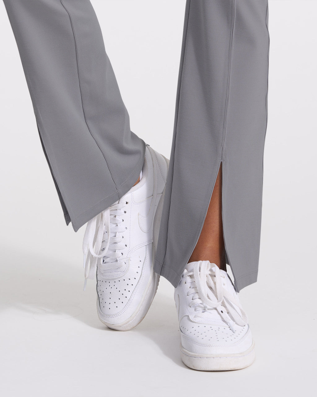 Lux Rib Split Bootcut | Heather Grey
