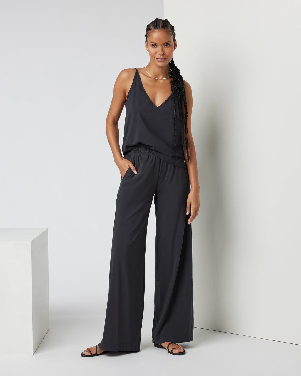 Villa Wideleg Pant - Long | Black
