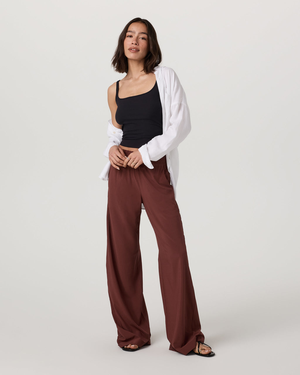 Villa Wideleg Pant - Long | Burnt Sienna