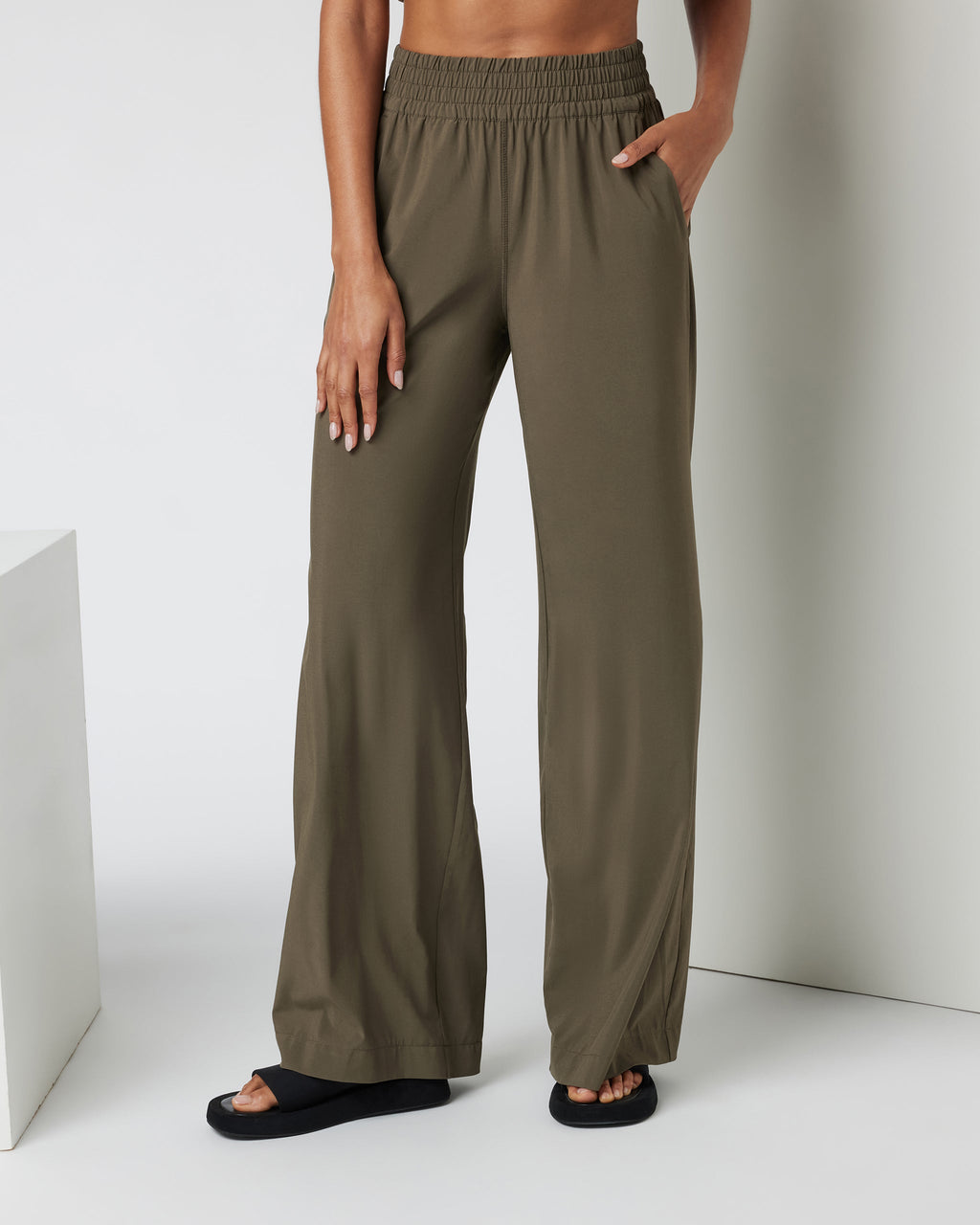 Villa Wideleg Pant - Long | Dark Oregano