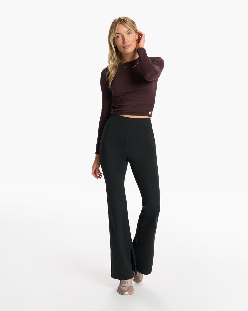 Granite High Waist Flare | Black Heather