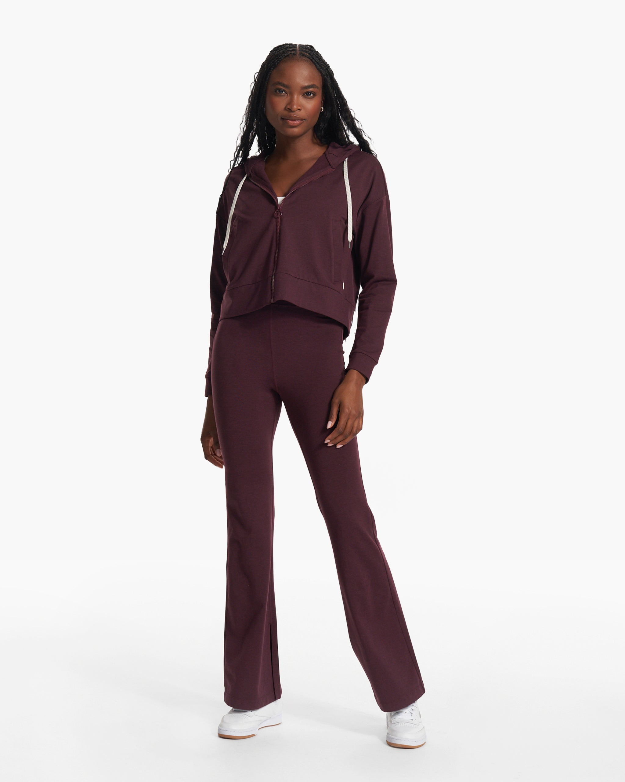 Granite High Waist Flare | Cerise Heather