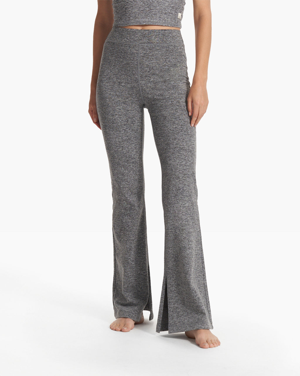 Granite High Waist Flare | Heather Grey