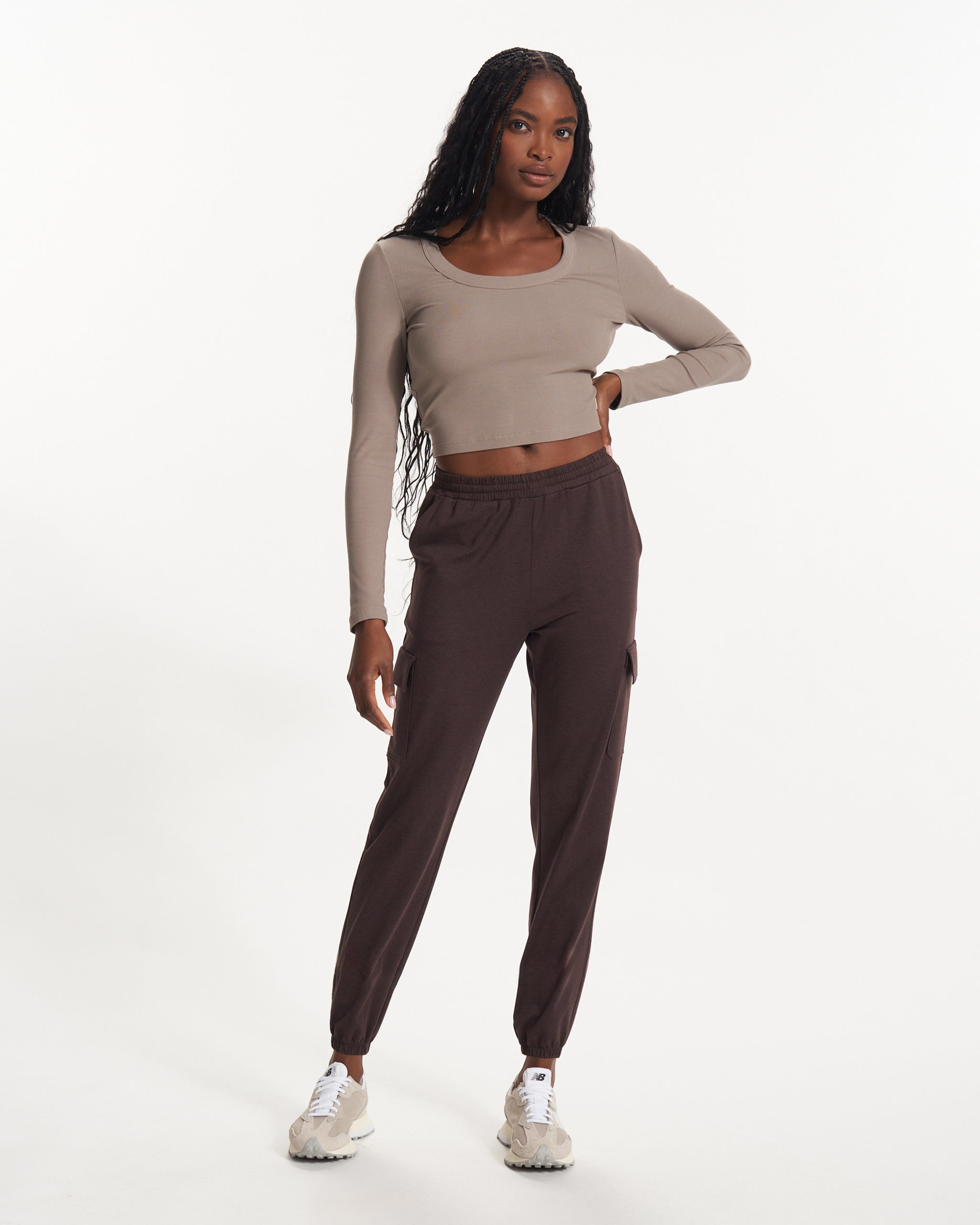 Boyfriend Cargo Sweatpant | Java Heather