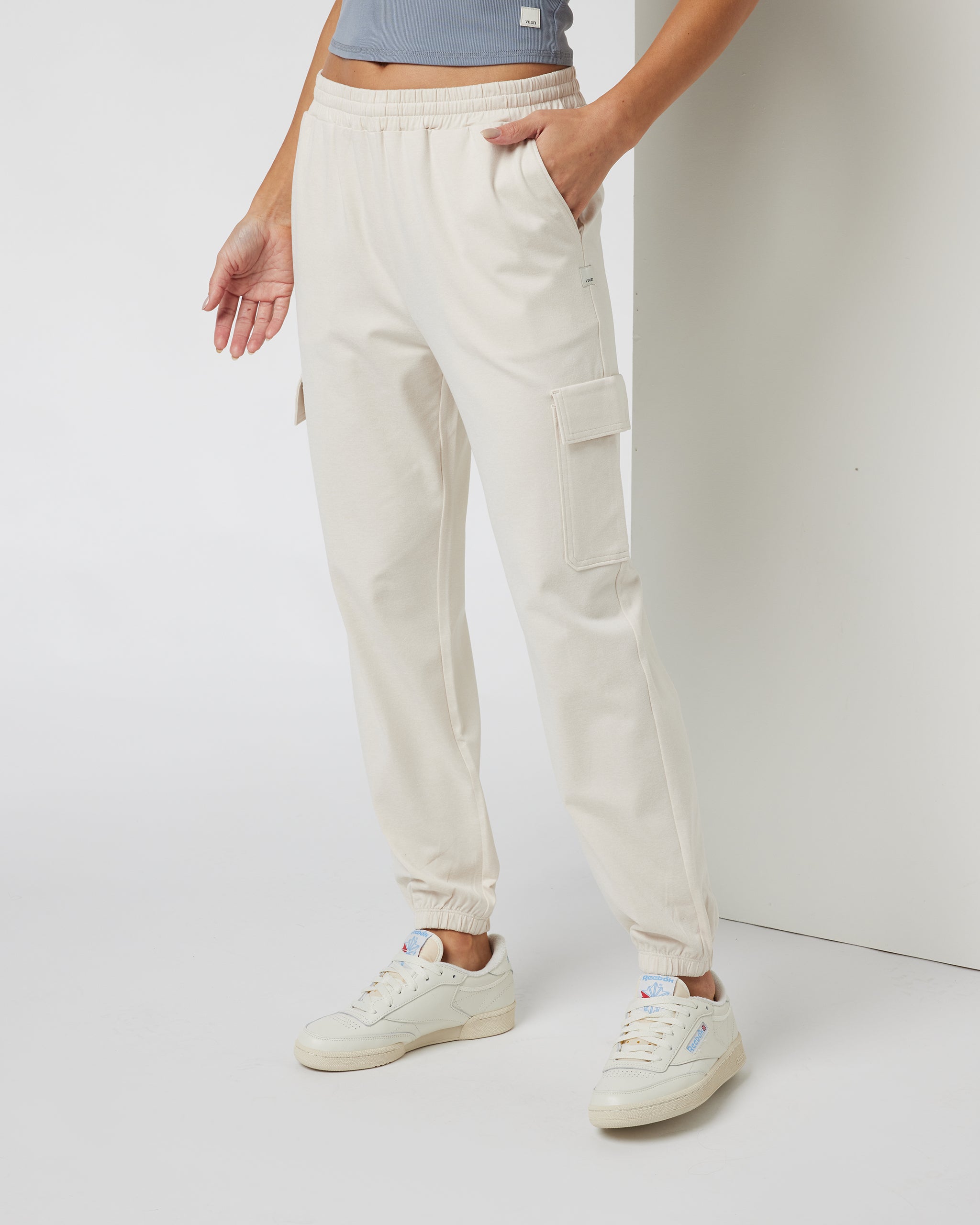 Boyfriend Cargo Sweatpant | Milkweed Heather