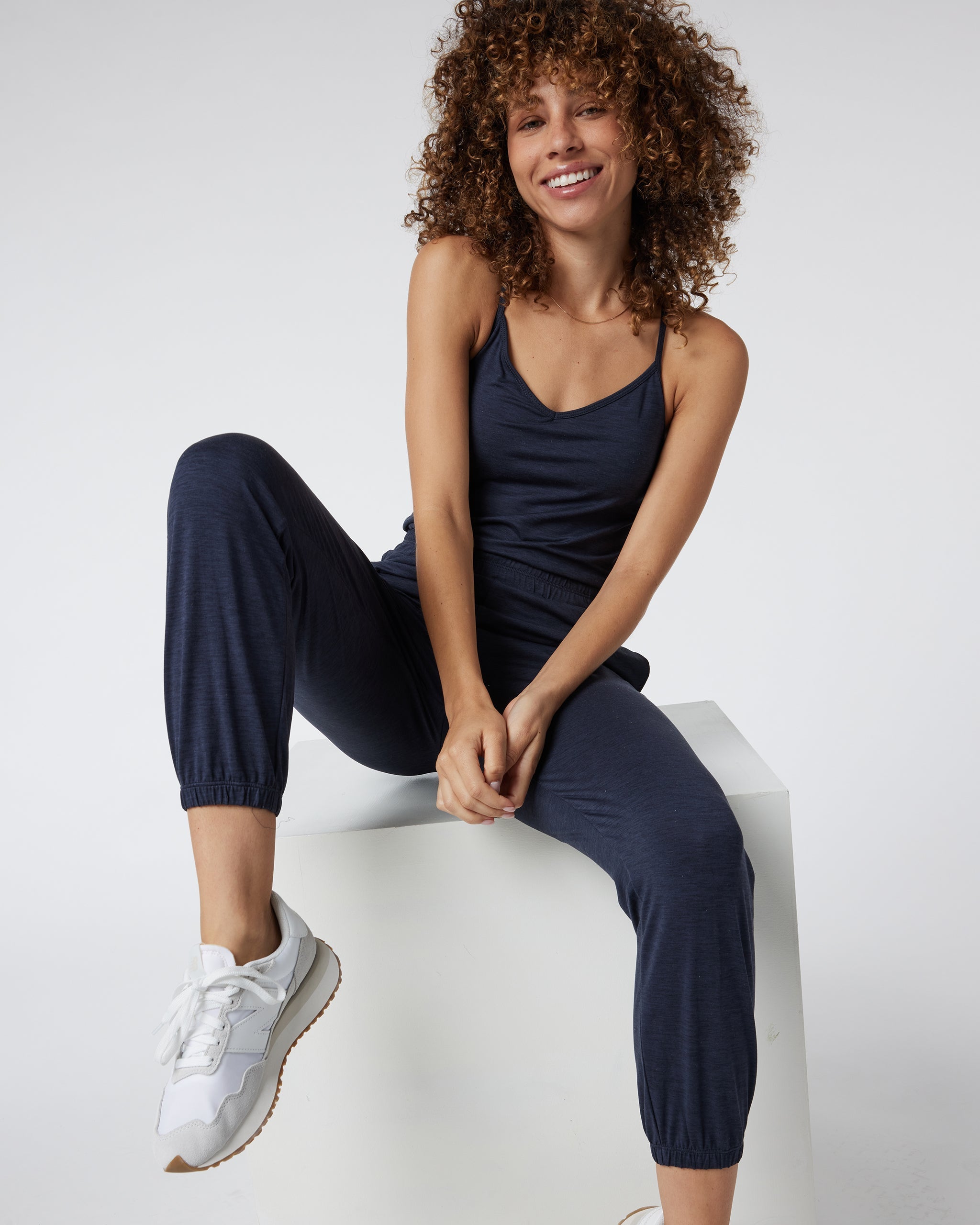 Lux Jogger Jumpsuit | Midnight Heather