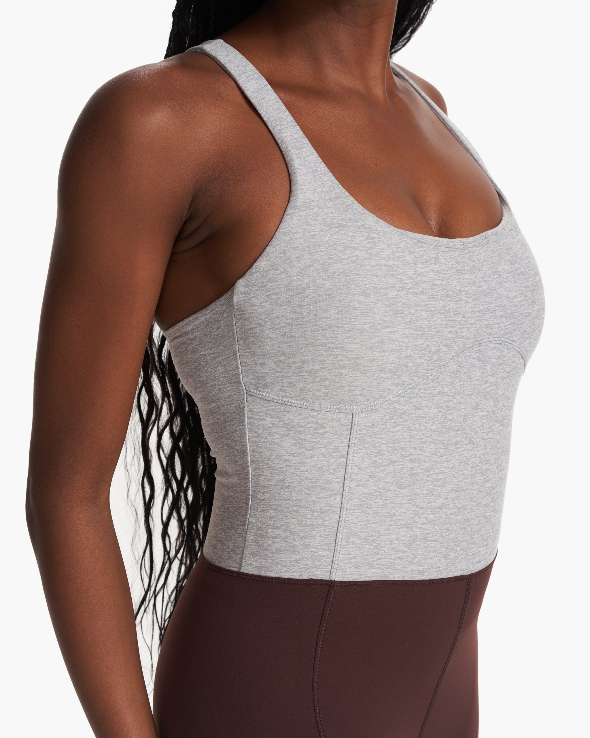 Colorblock Corset Jumpsuit | Mahogany