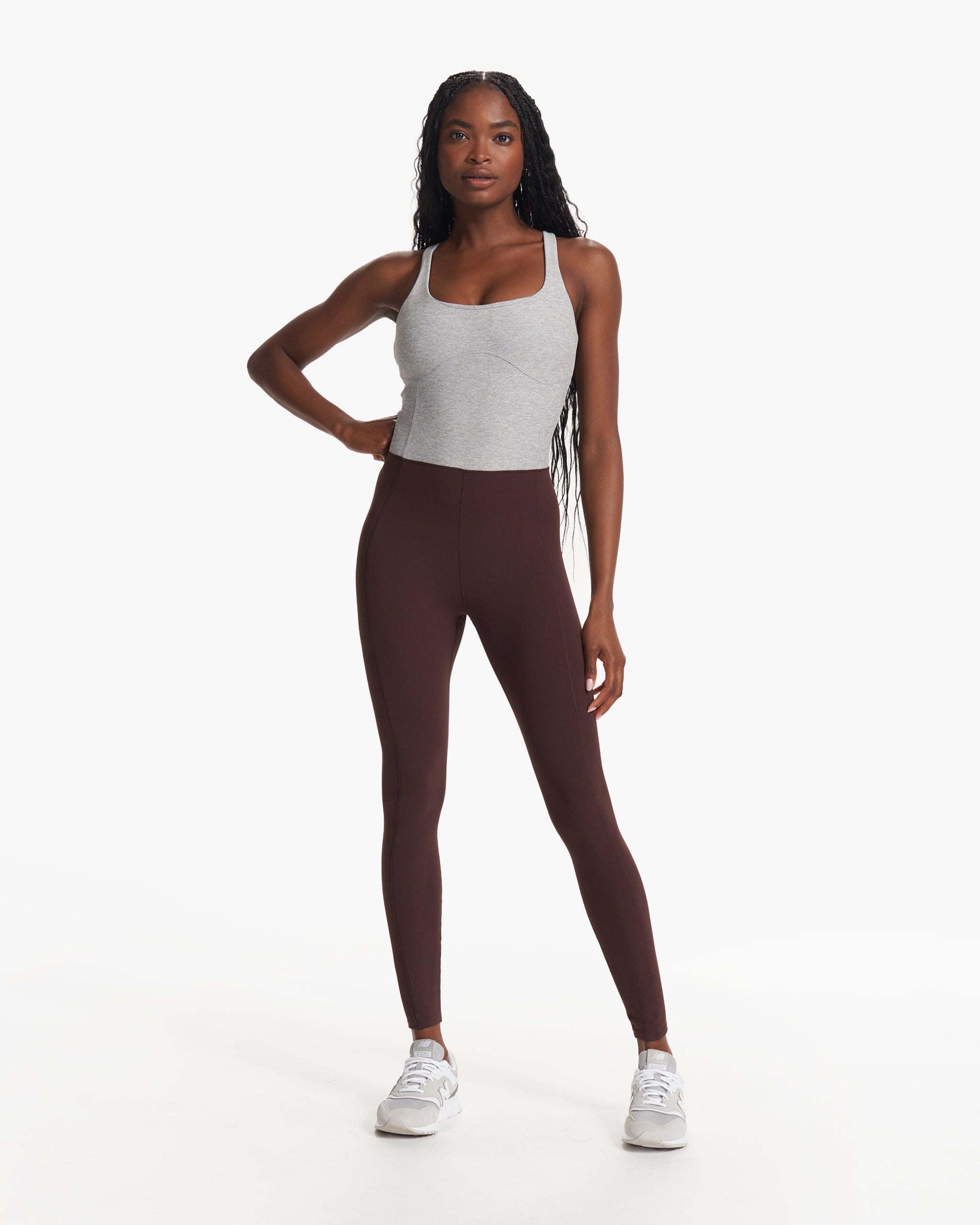 Colorblock Corset Jumpsuit | Mahogany