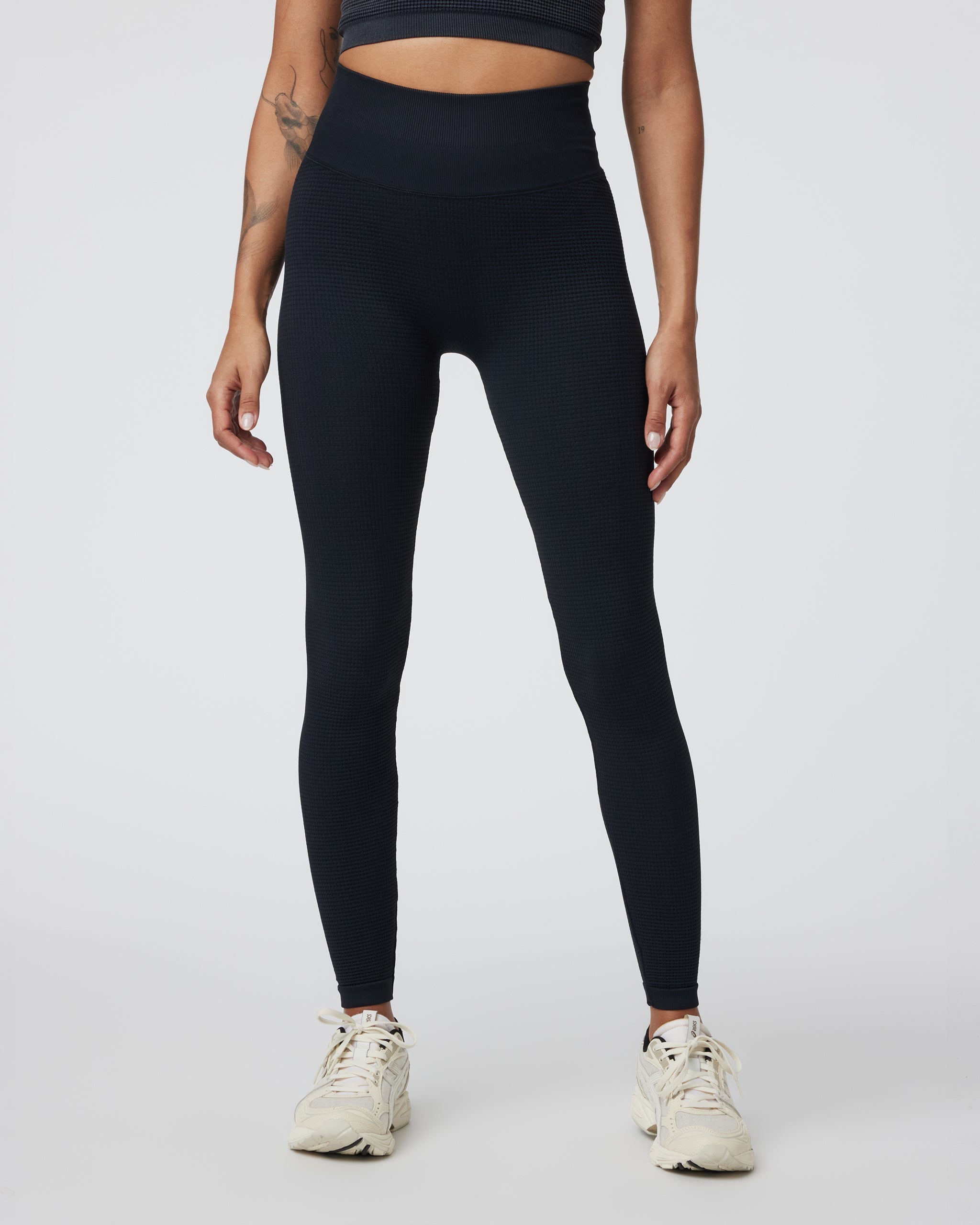 Waffle Seamless Legging | Black