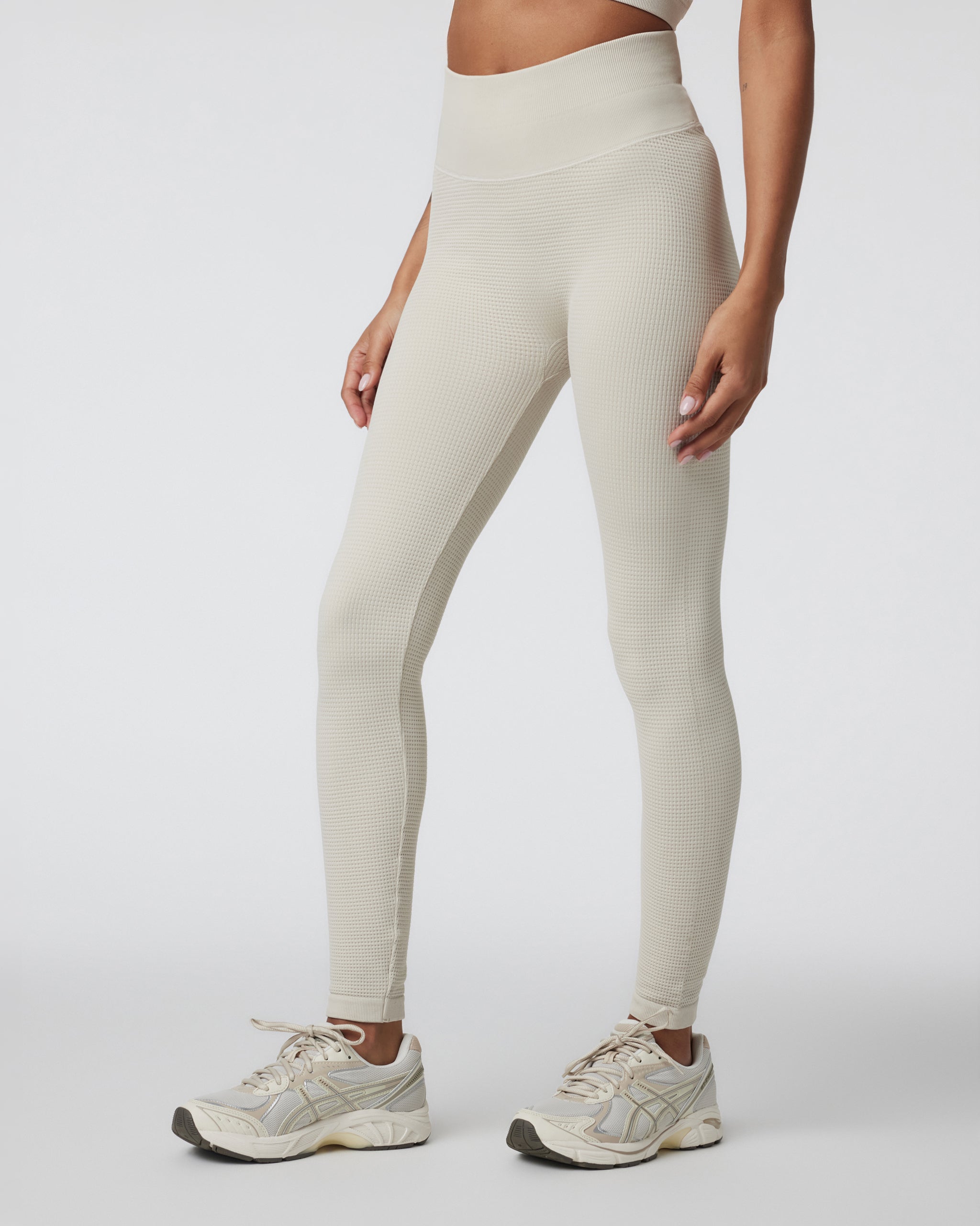 Waffle Seamless Legging | Ecru