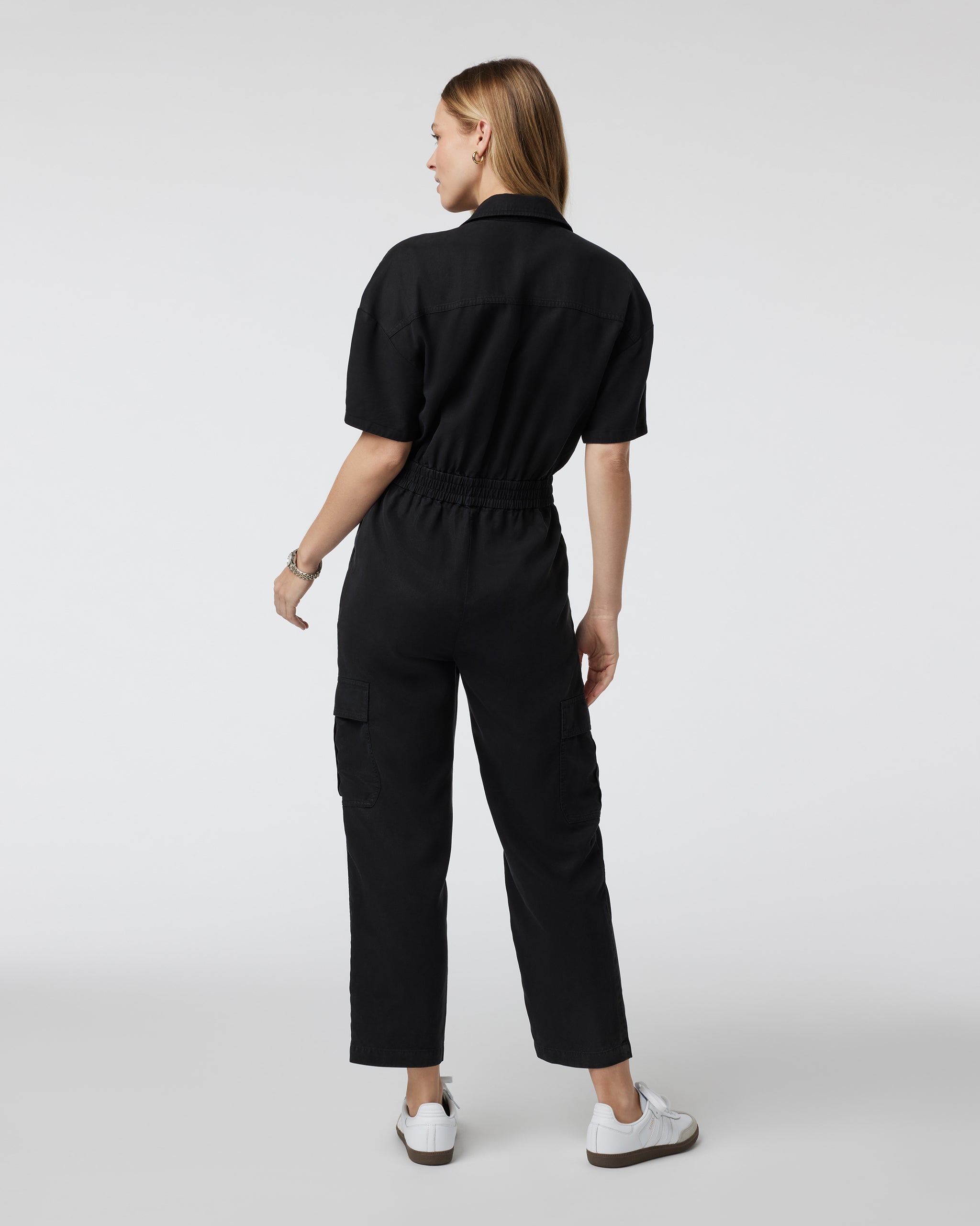 Short Sleeve Coastline Jumpsuit | Black