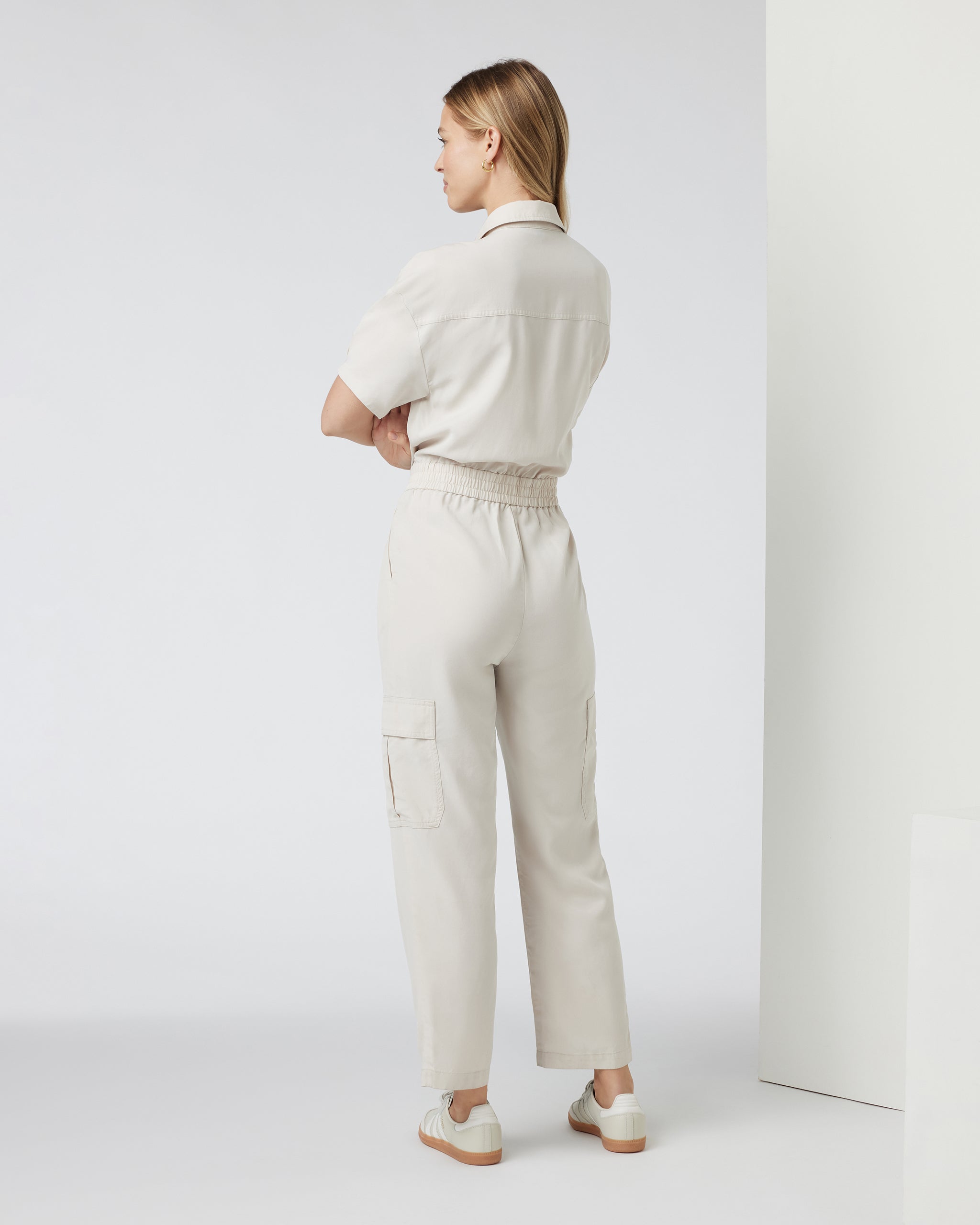 Short Sleeve Coastline Jumpsuit | Milkweed