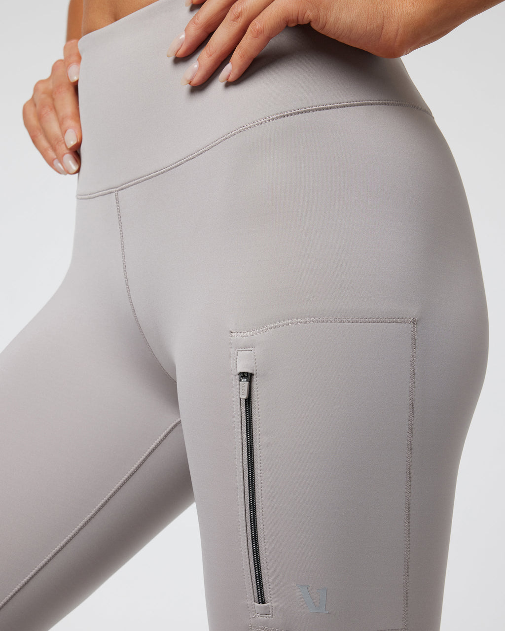 Evolve Zipped Legging | Soft Pewter