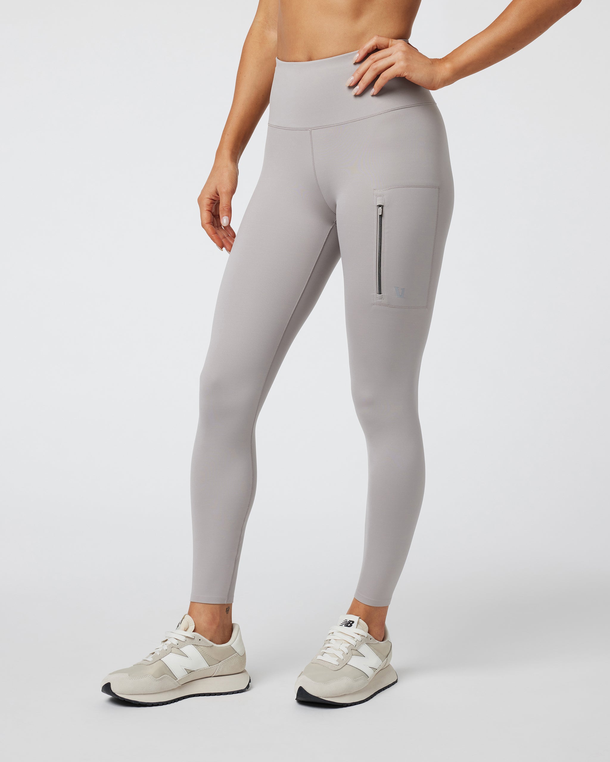 Evolve Zipped Legging | Soft Pewter