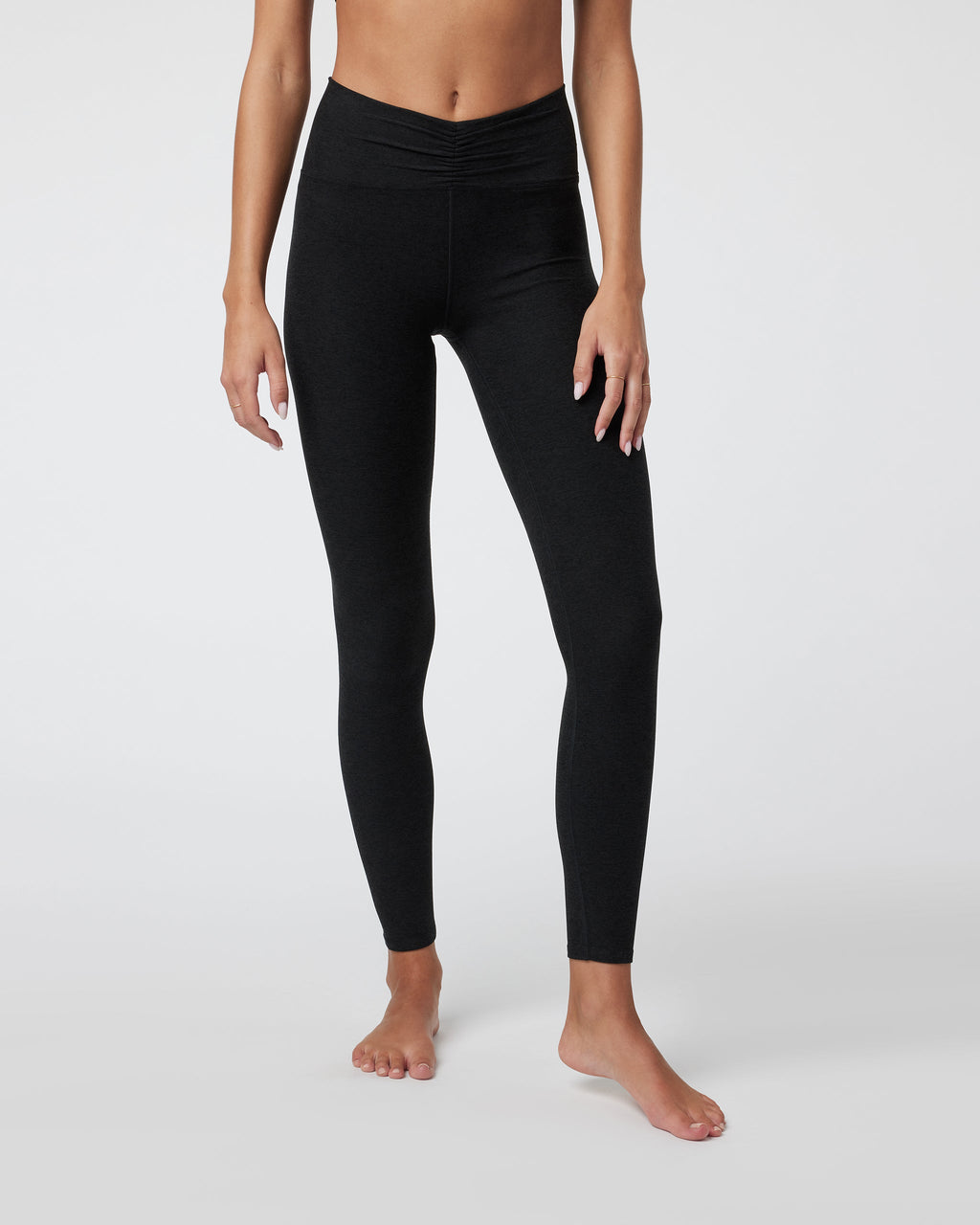 Elevation Ruched Legging | Black Heather