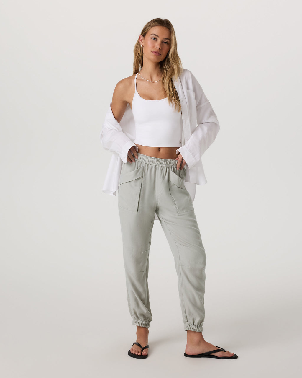 Trestles Twill Jogger | Talc