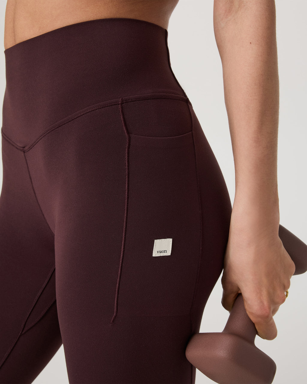 Vuori AllTheForm™ Pocket Legging-Short | Raisin