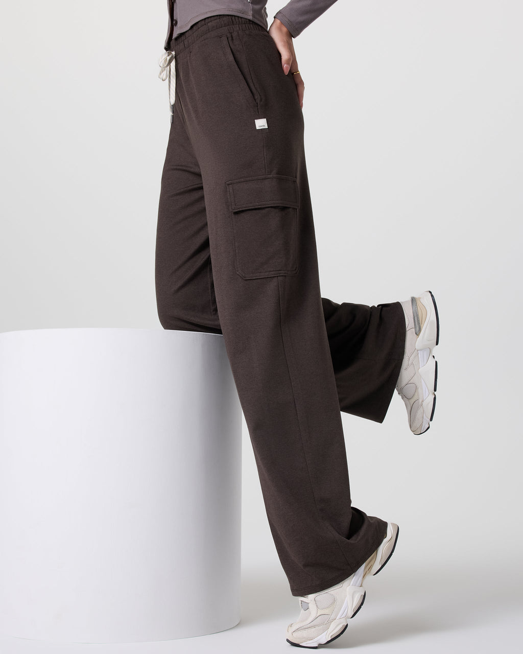 Halo Essential Cargo Wideleg | Dark Java Heather