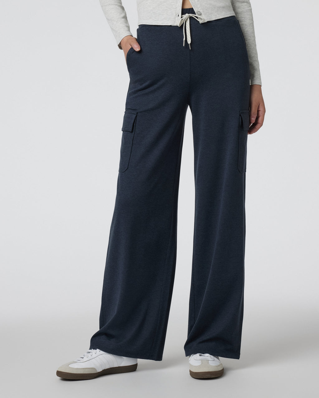 Halo Essential Cargo Wideleg | Midnight Heather