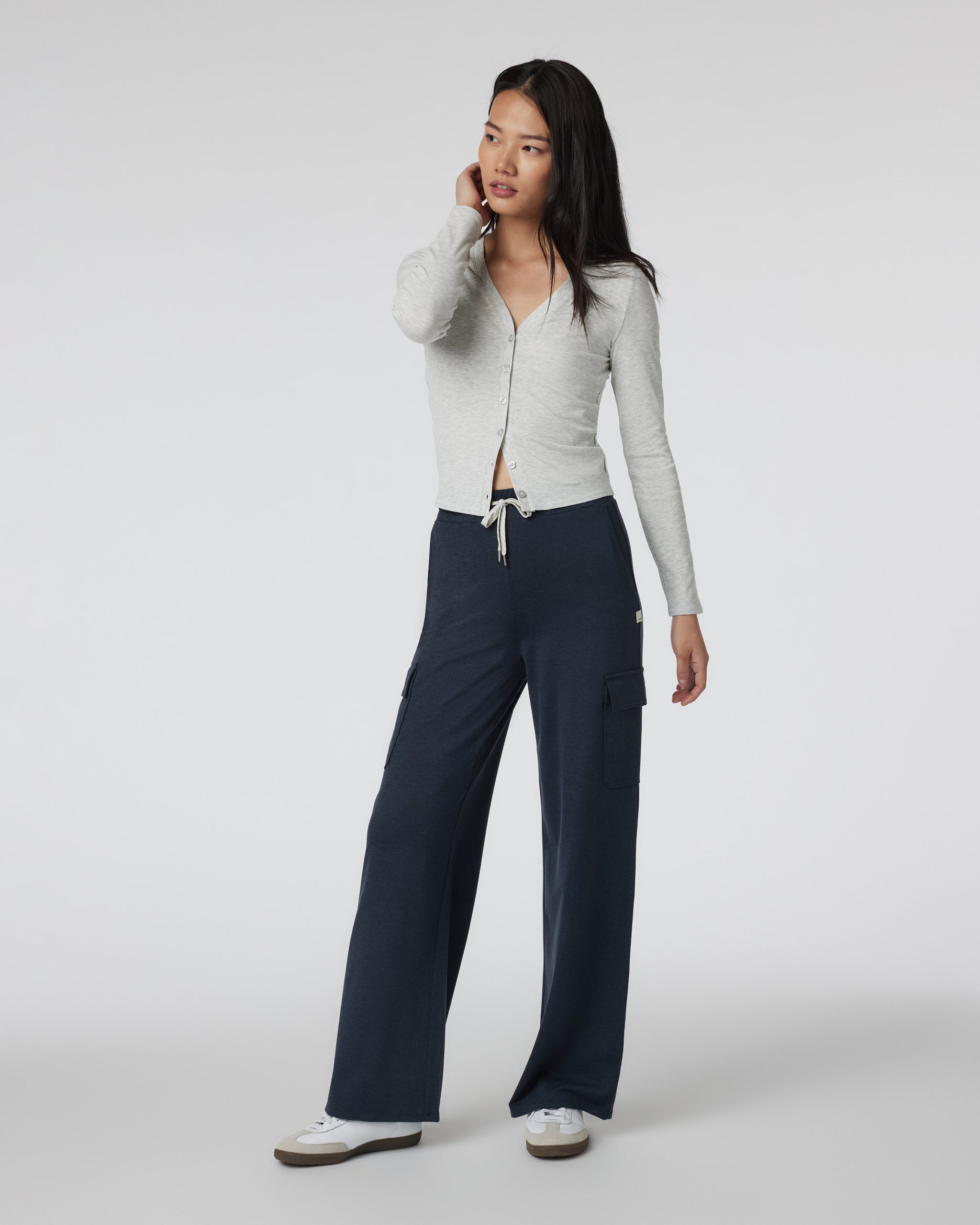 Halo Essential Cargo Wideleg | Midnight Heather