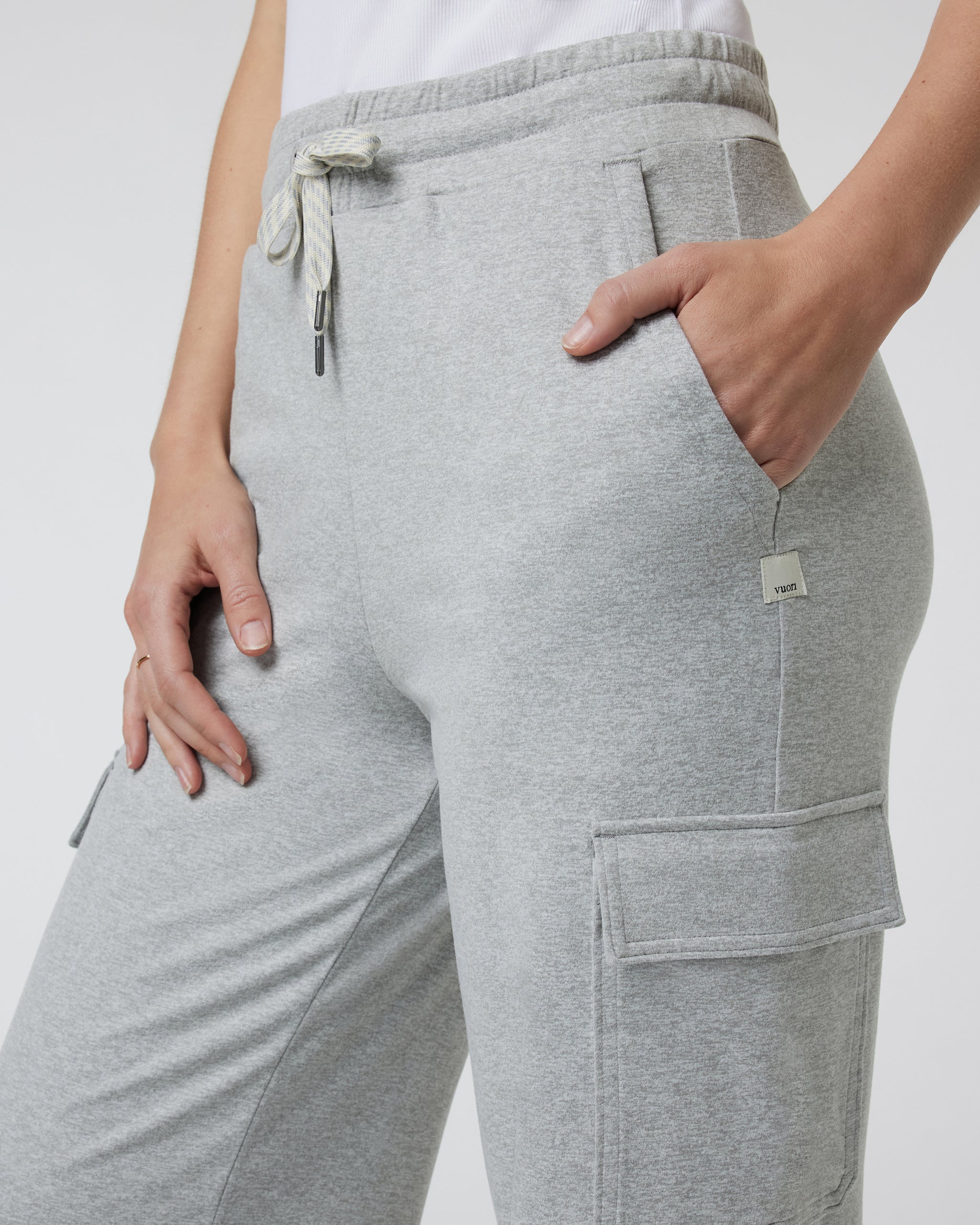 Halo Essential Cargo Wideleg | Pale Grey Heather