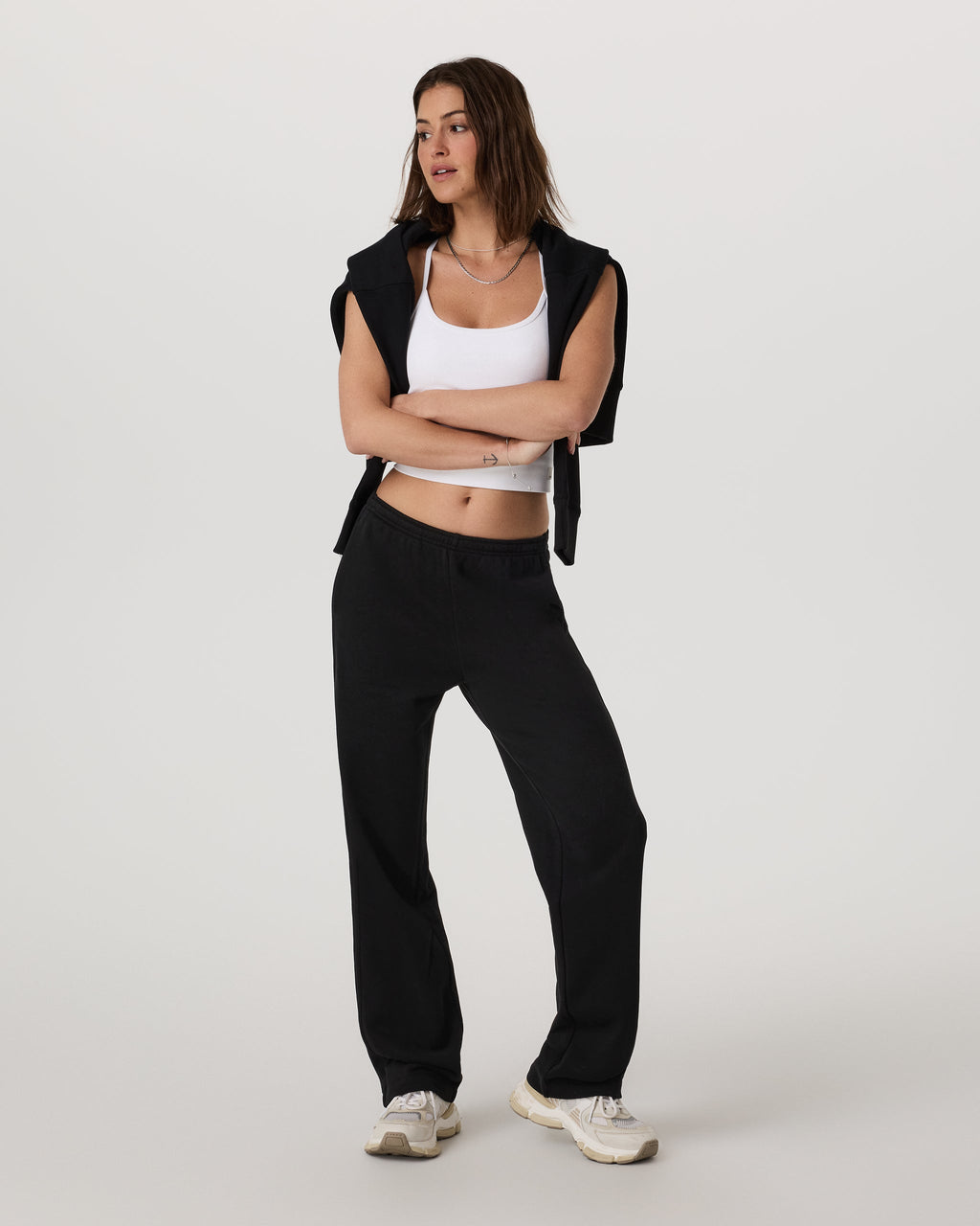Sedona Straight Leg Sweatpant-Short | Black