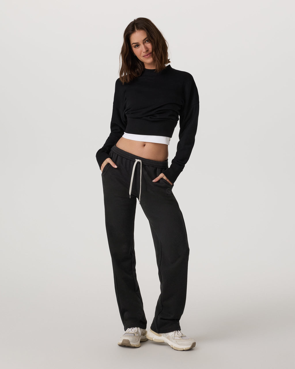 Sedona Straight Leg Sweatpant-Long | Black