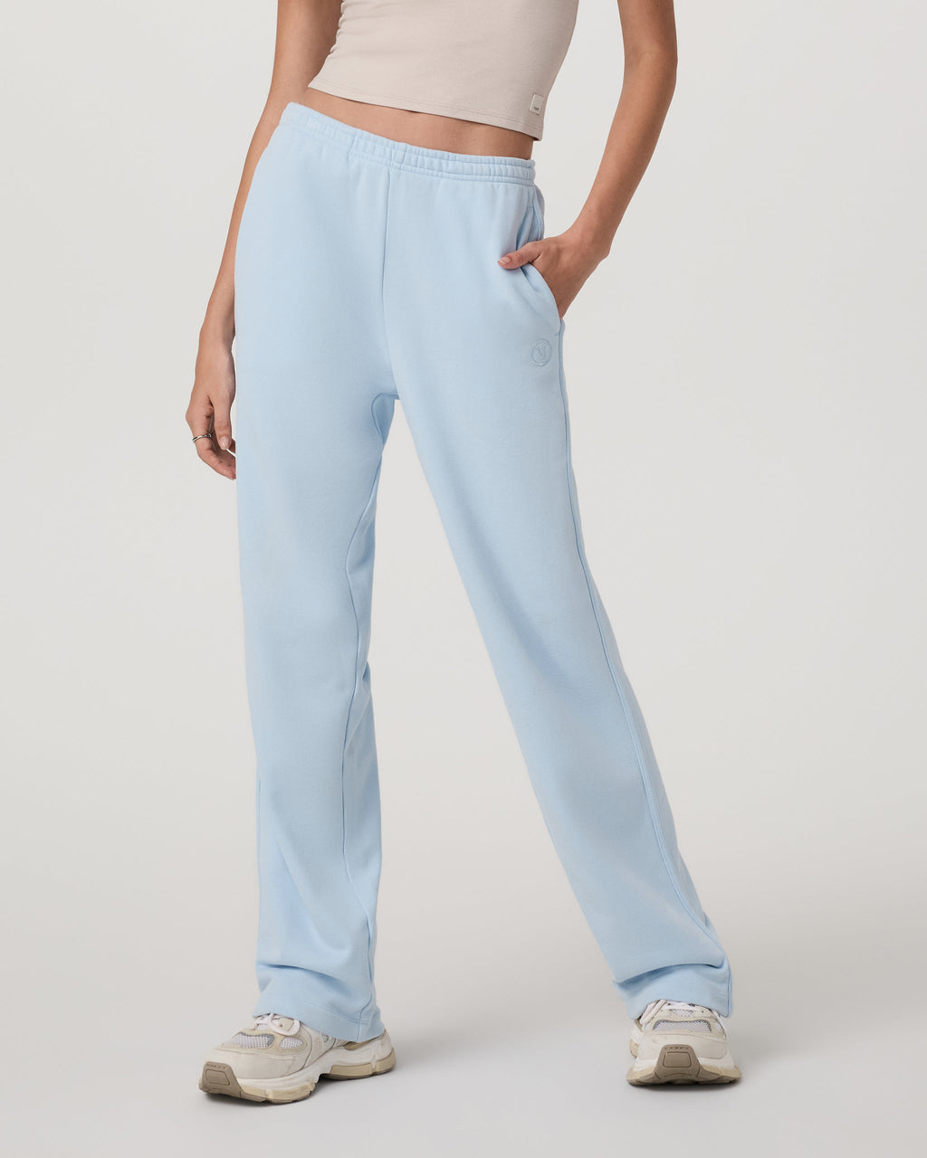 Sedona Straight Leg Sweatpant-Short | Crystal Blue