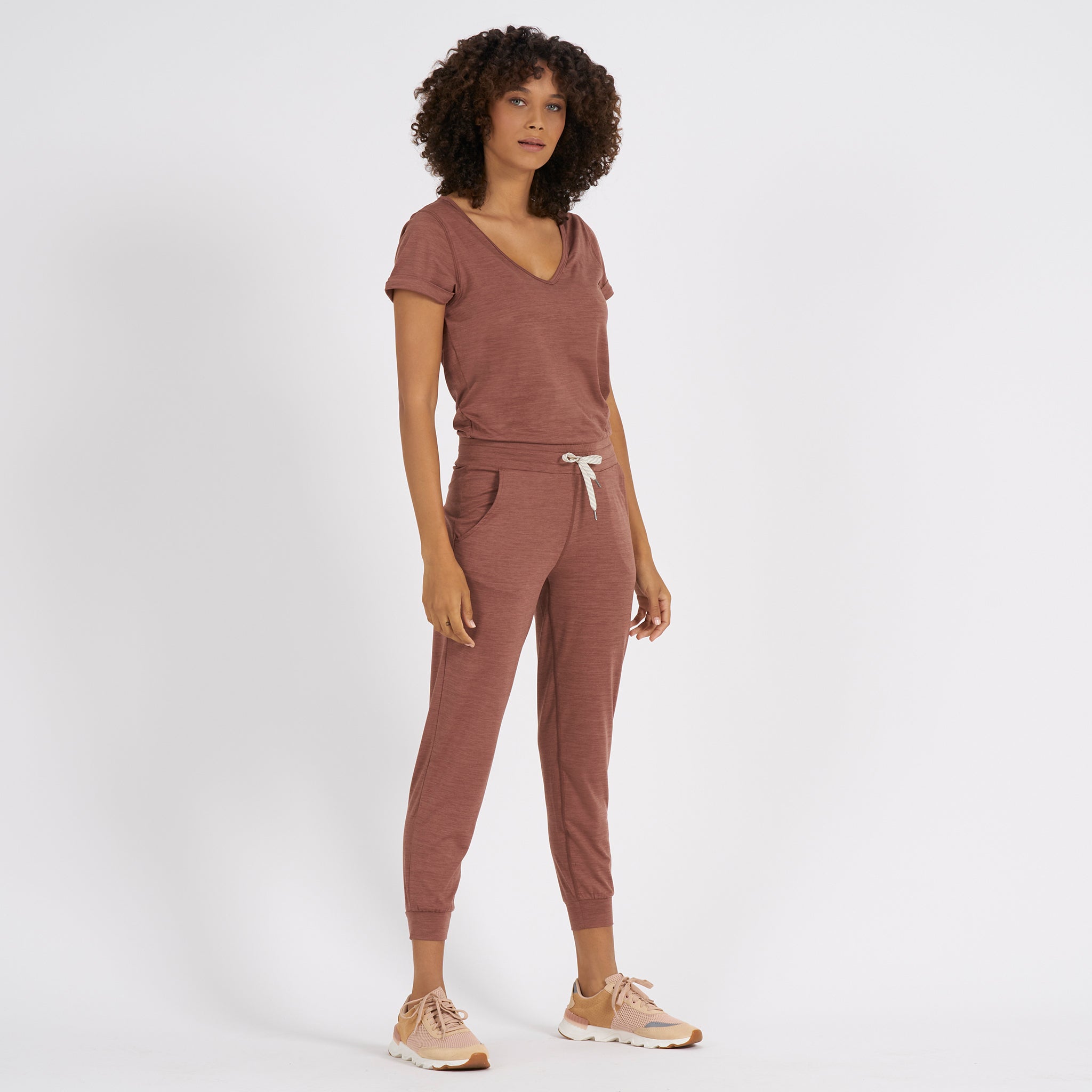 All Day Jumpsuit | Terracotta Heather